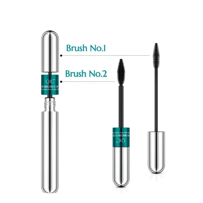 Best Black Mascara 2-in-1 for Volume & Length - Waterproof & Smudge-Proof - Perfect for Day & Night Makeup Looks