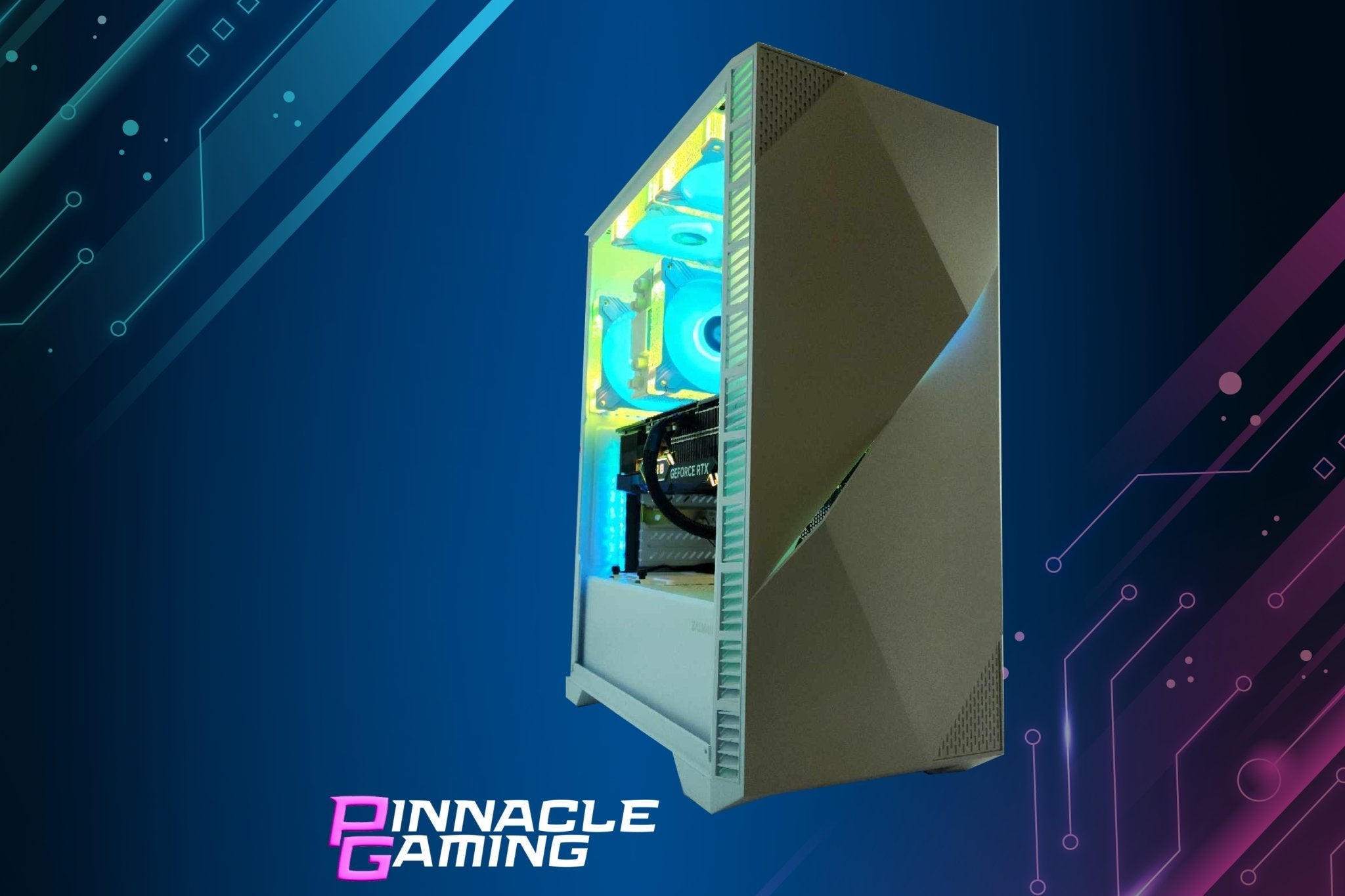 Custom Gaming Desktop PC - Intel Core i3, NVIDIA RTX 5060, 1TB SSD, 16GB DDR5 RAM, White RGB Case, B760 Motherboard - Perfect for Esports, Streaming & VR Gaming