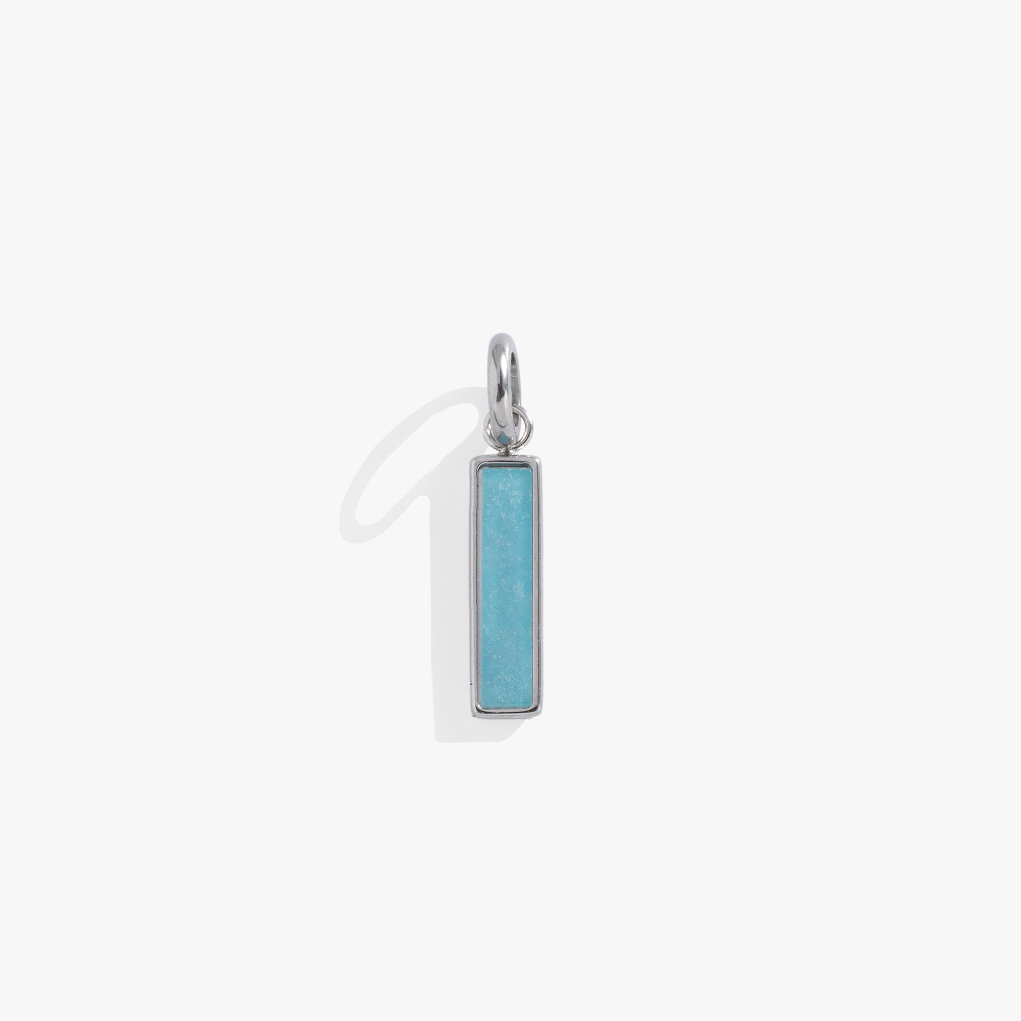 Blue Quartz Gemstone Interchangeable Bar Charm for Jewelry Making - Perfect for Bracelets, Necklaces & DIY Craft Projects