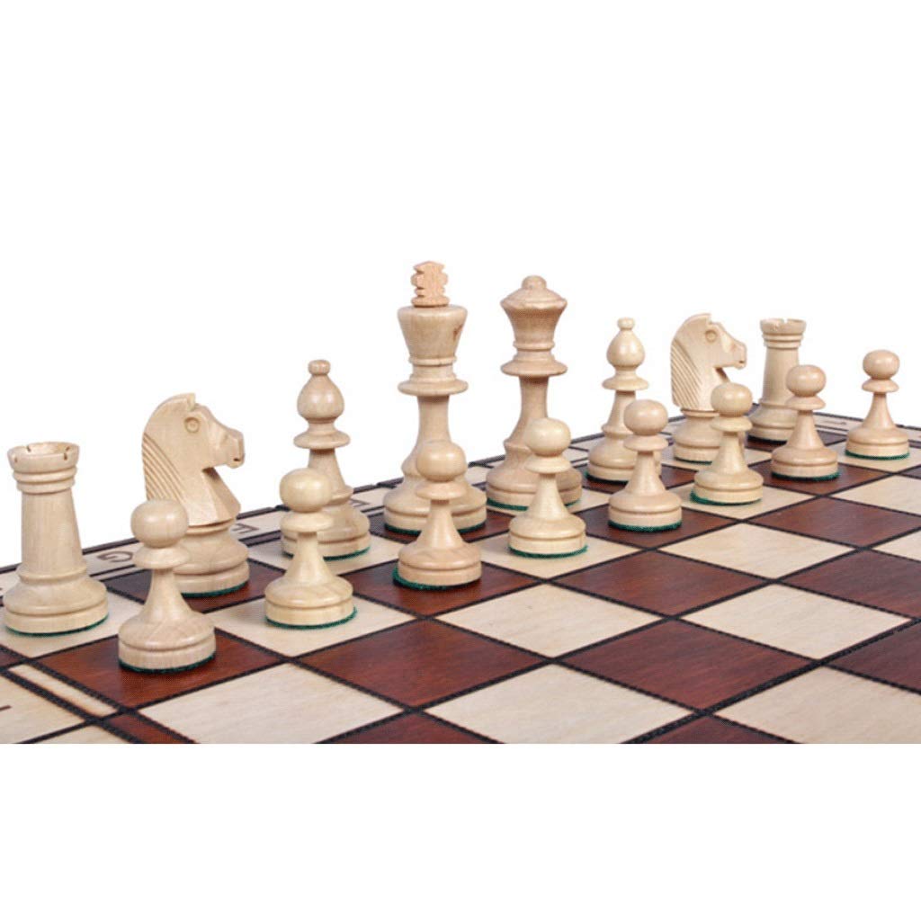 Premium Wooden Portable Chess Set with Felted Game Board - Foldable Travel Chessboard for Adults & Kids - Perfect for Home, Office, Travel and Outdoor Games - International Standard Chess Game Set