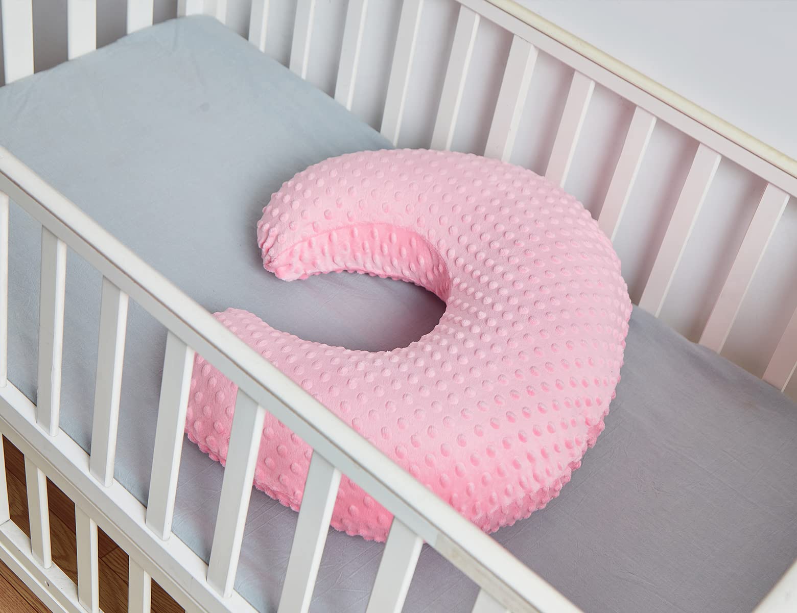 **Baby Nursing Pillow Cover - Ultra-Soft Breastfeeding Pillow Slipcover for Newborns & Infants (Candy Pink) - Perfect for Feeding, Cuddling & Comfort**