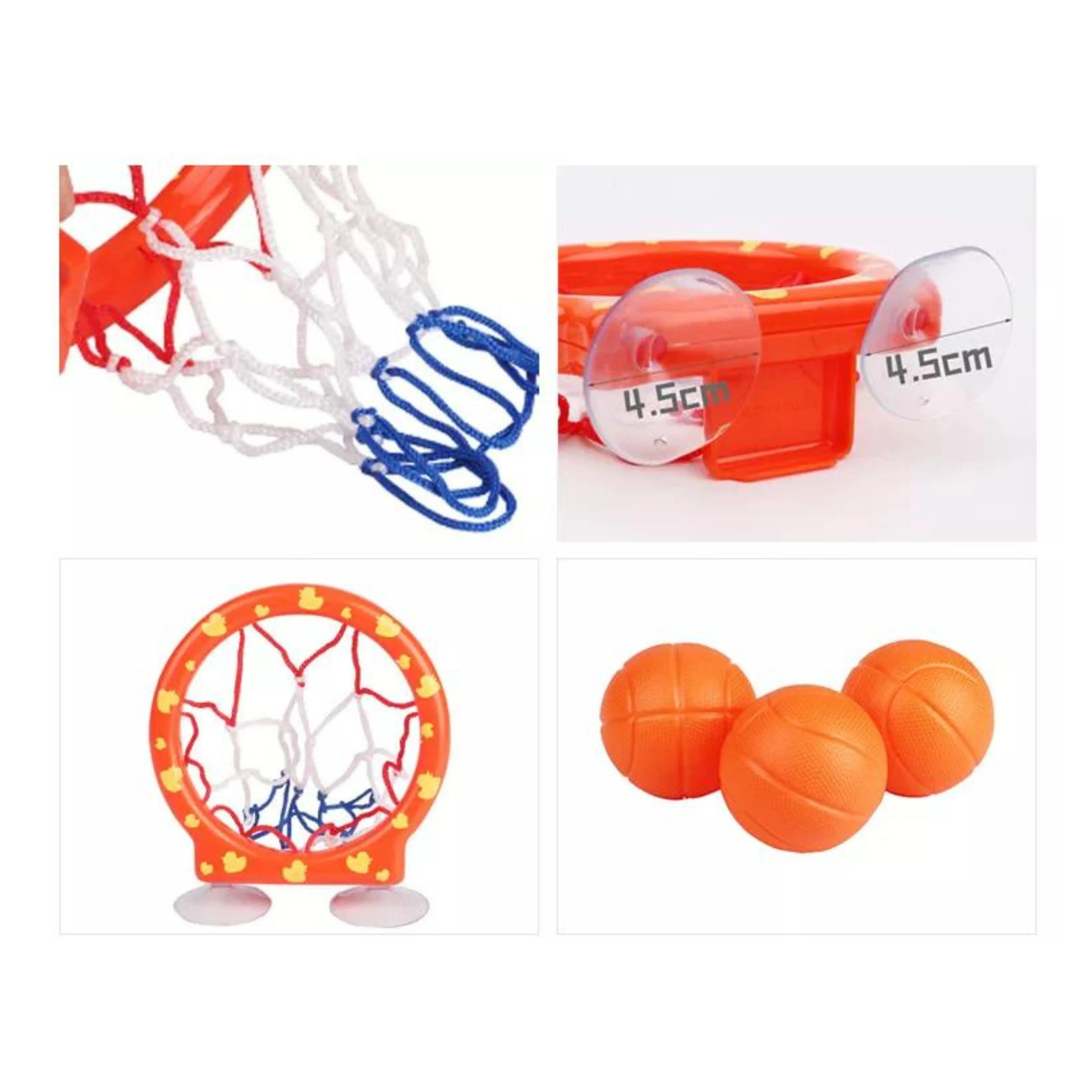 Kids Basketball Swimming Toy Set - Waterproof Shooting Basket Ball for Pool & Bathtub Play - Fun Outdoor & Indoor Water Activity Games for Toddlers & Children