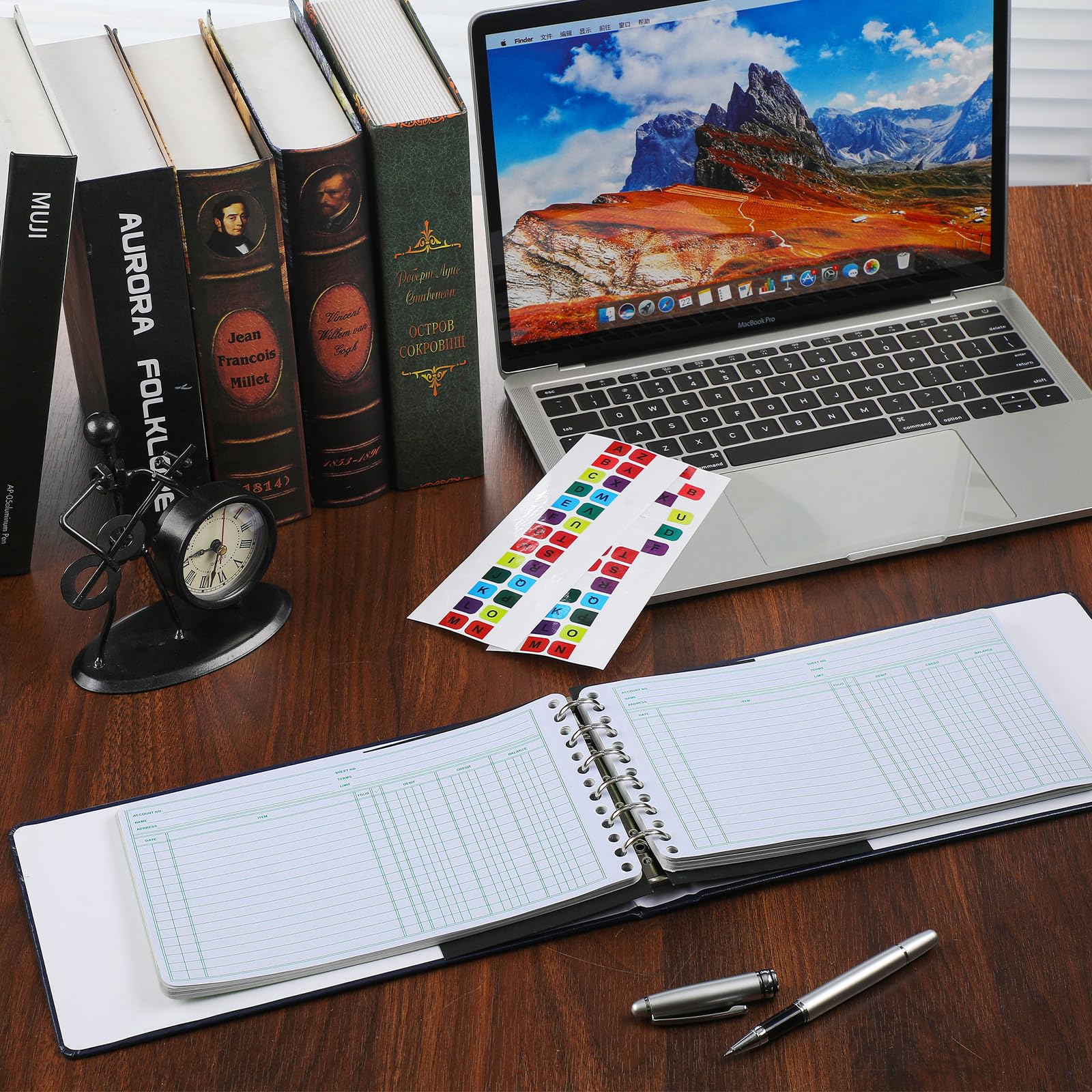 2 Pack Ring Binder Ledger with 400 Sheets 5