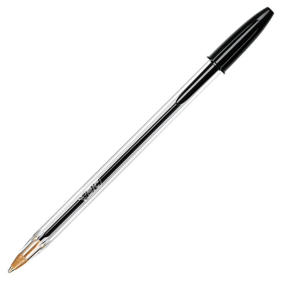 BIC Cristal Original Ballpoint Pen - Smooth Writing, 1.0mm Medium Point, Black Ink (10-Pack) - Perfect for Office, School & Everyday Use