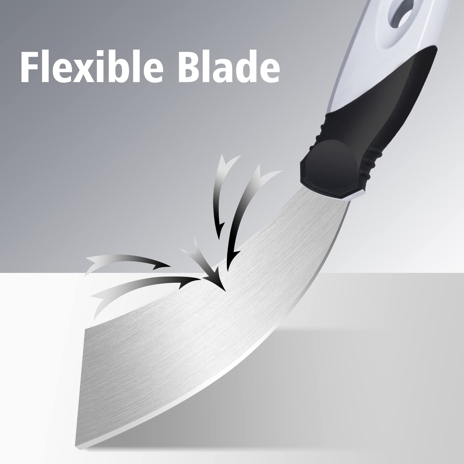 3 Inch Stainless Steel Paint Scraper with Hammer End - Small Putty Knife for Wood, Drywall & Taping - Durable Mister Rui Scraper Tool for DIY Home Renovation, Wall Repair & Paint Removal