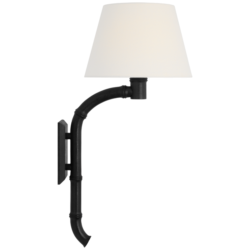 Amelie 27-Inch Curved Tail Wall Sconce - French Rust Finish - Perfect for Bedroom, Living Room & Hallway Lighting