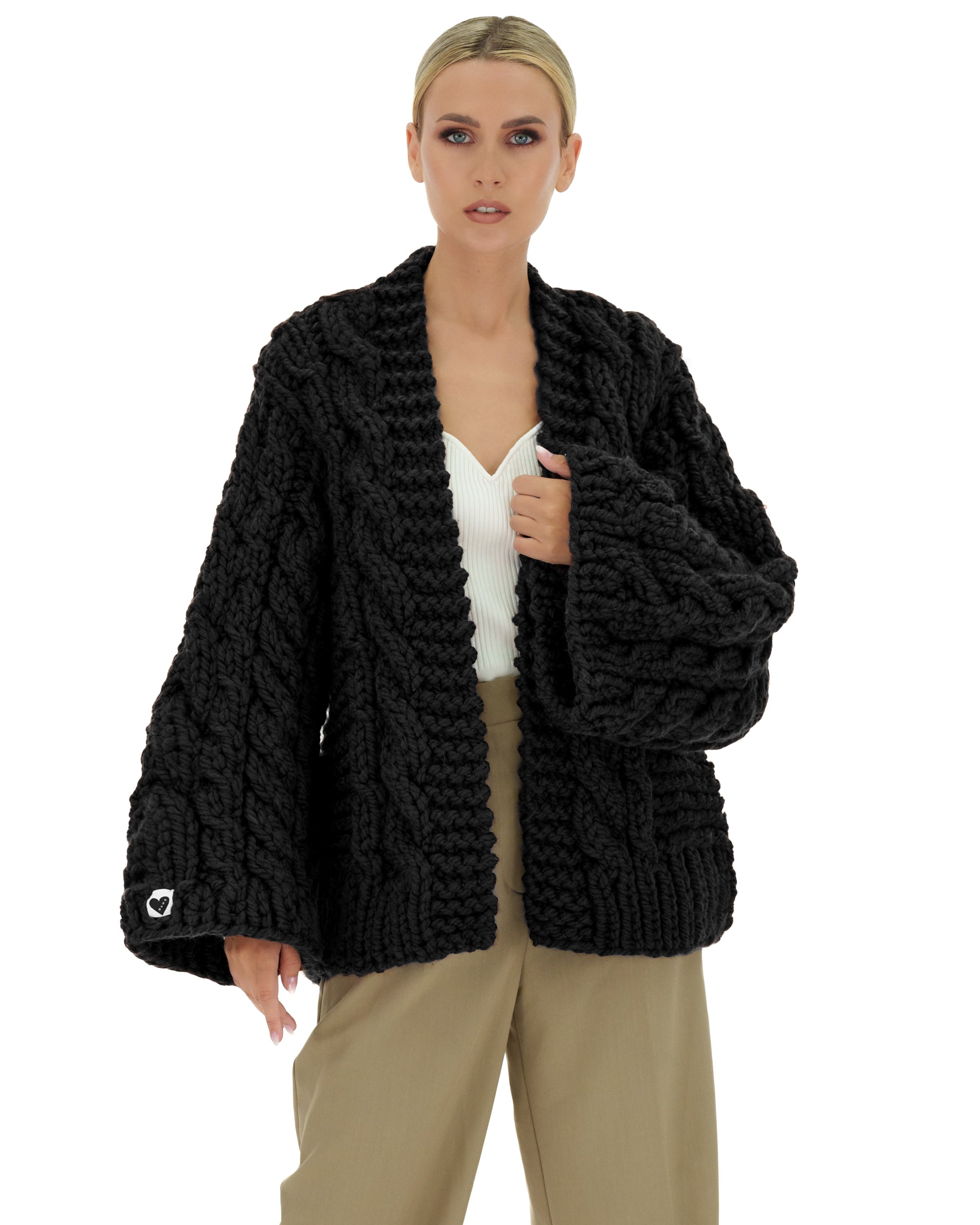 Cozy Cable Knit Cardigan Sweater for Women - Soft Chunky Knit Open Front Long Sleeve Wrap - Perfect for Fall, Winter & Layering Outfits