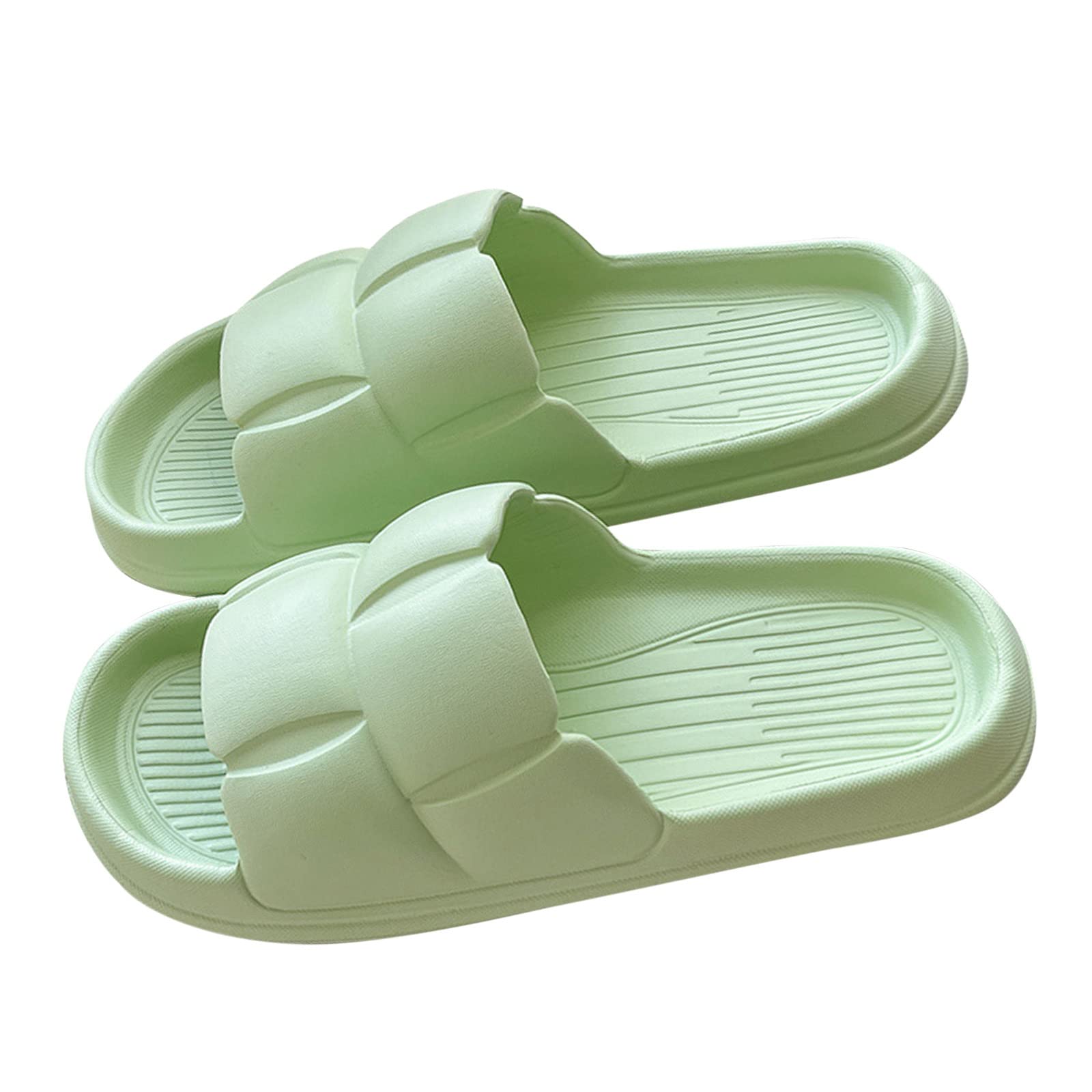 Women's & Men's Cloud Slides - Ultra Comfortable Summer Beach Slippers with Thick Cushioned Sole for Shower, Bathroom & Poolside Use