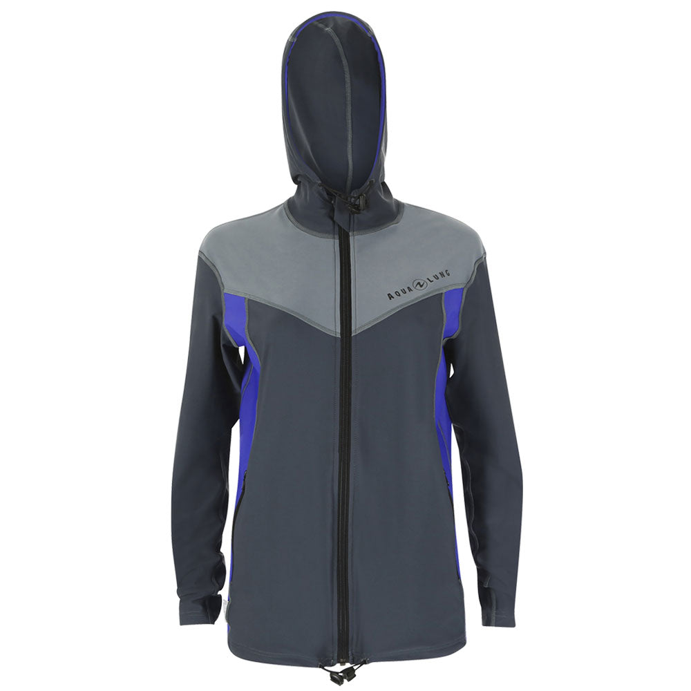 Aqua Lung Women's Waterproof Hooded Jacket - Lightweight & Windproof for Outdoor Activities, Hiking, and Travel