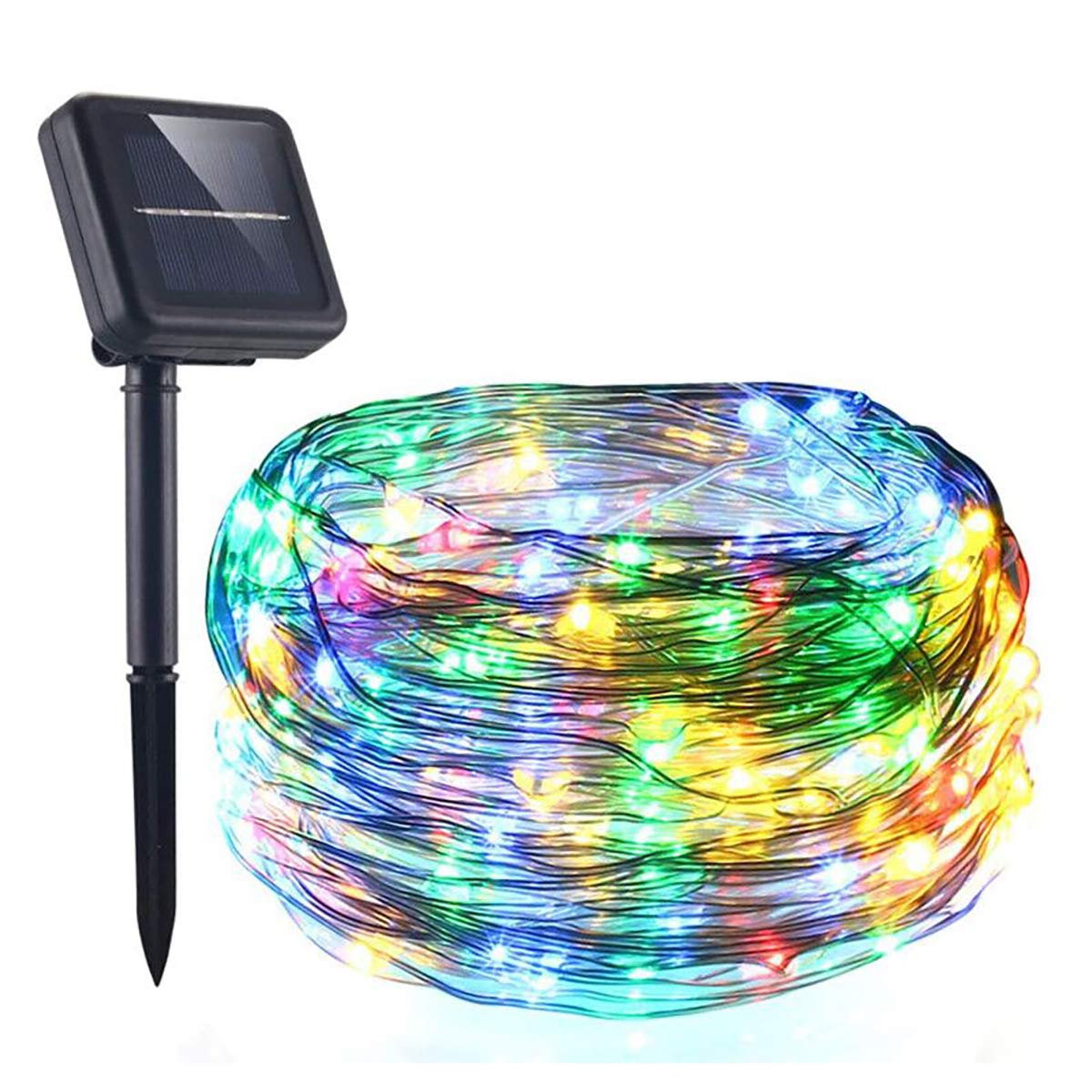AICase 22m 200 LED Solar String Lights - Waterproof Outdoor Solar Fairy Lights with 8 Lighting Modes for Garden, Patio, Yard, Wedding, Party Decoration (Multi-Color)