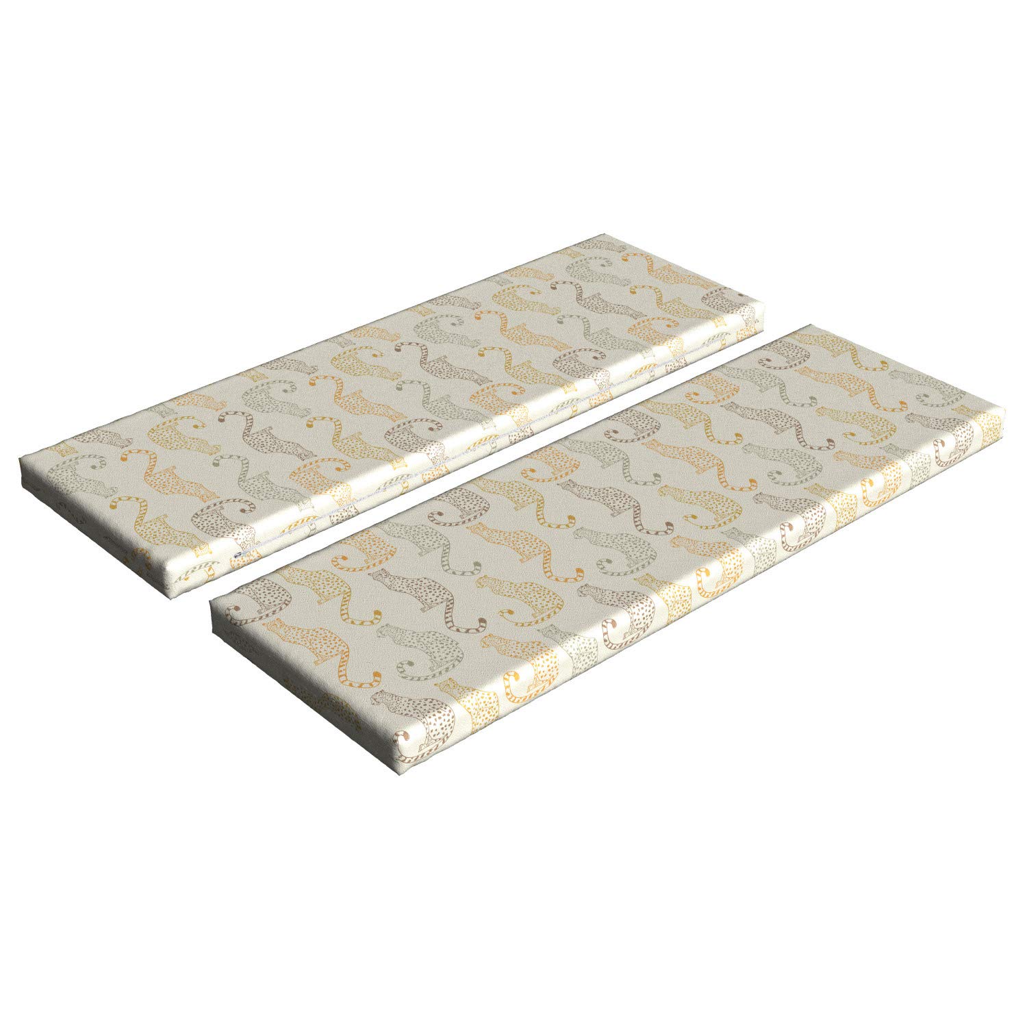 Ambesonne Cheetah Print Bench Cushion Set of 2 - 45