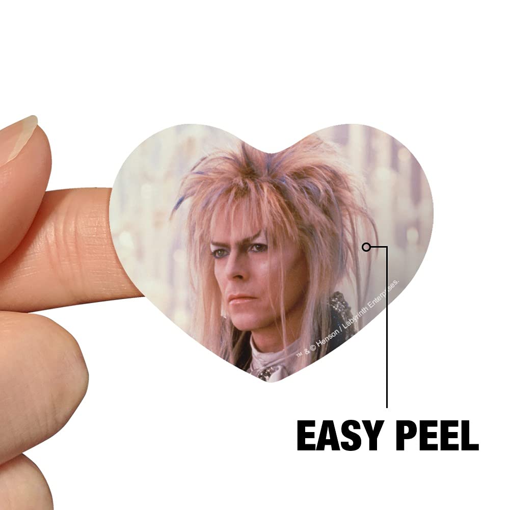 David Bowie as Jareth from Labyrinth Stickers - Heart Shaped Planner & Scrapbook Decals - DIY Craft Supplies for Journals, Calendars, Bullet Journals (Set of 50) - Perfect for Bowie Fans, Movie Lovers & Stationery Enthusiasts