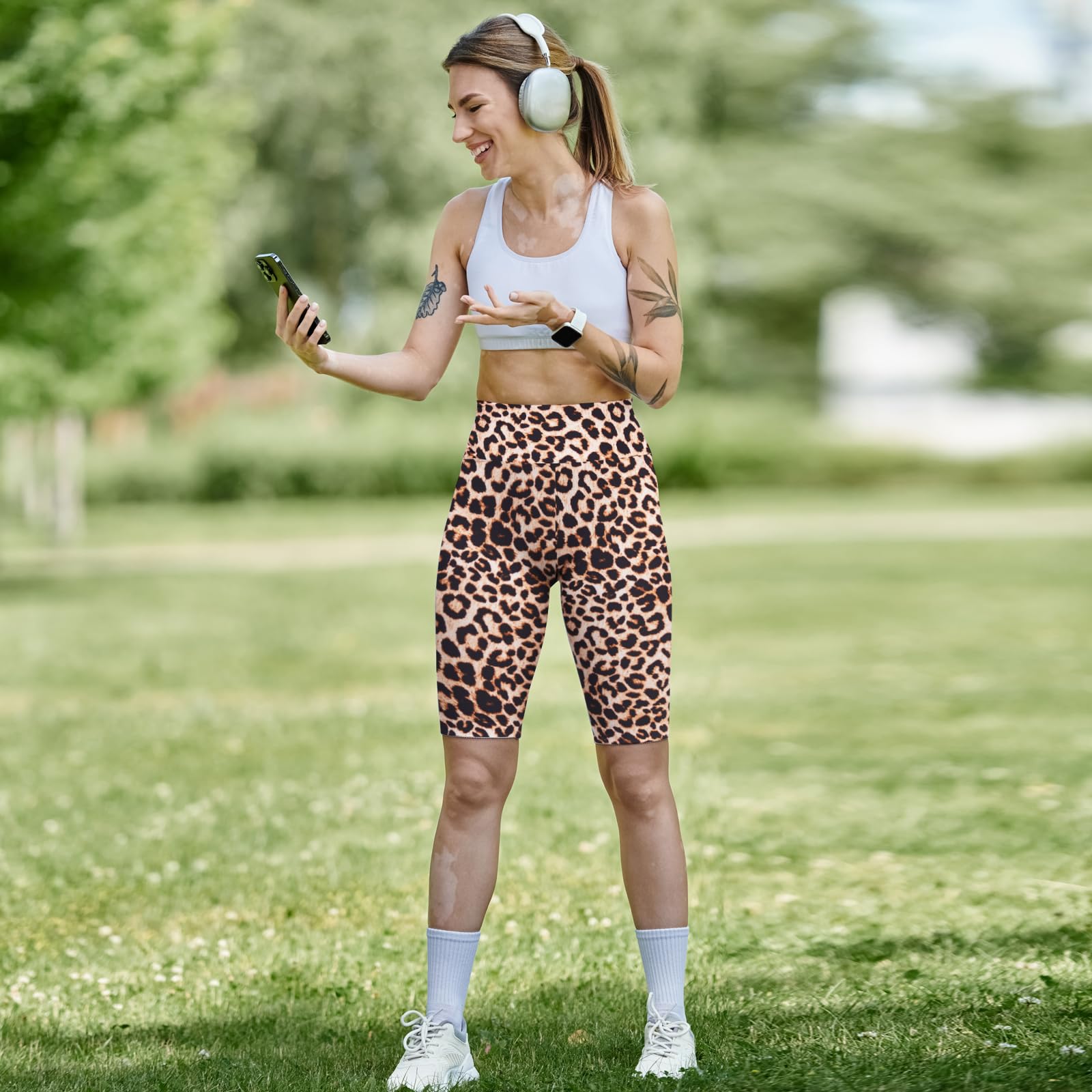 3 Pack Women's High Waisted Biker Shorts - 8