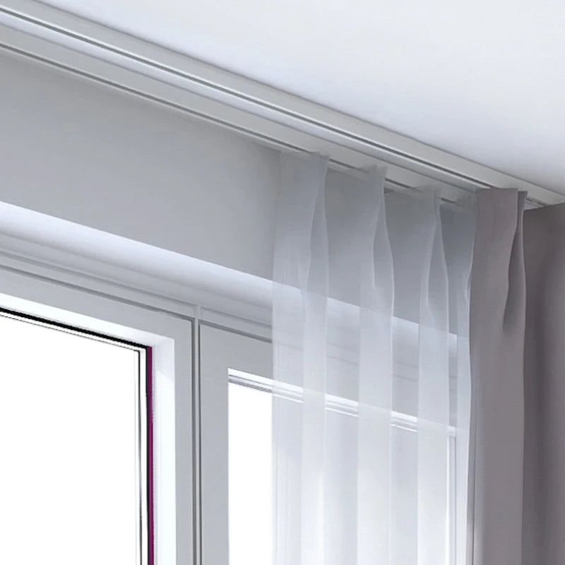 Milani No Drilling StrongHold Adhesive Curtain Track - Easy Installation Heavy Duty Curtain Rod Alternative for Windows, Doors & Home Decor