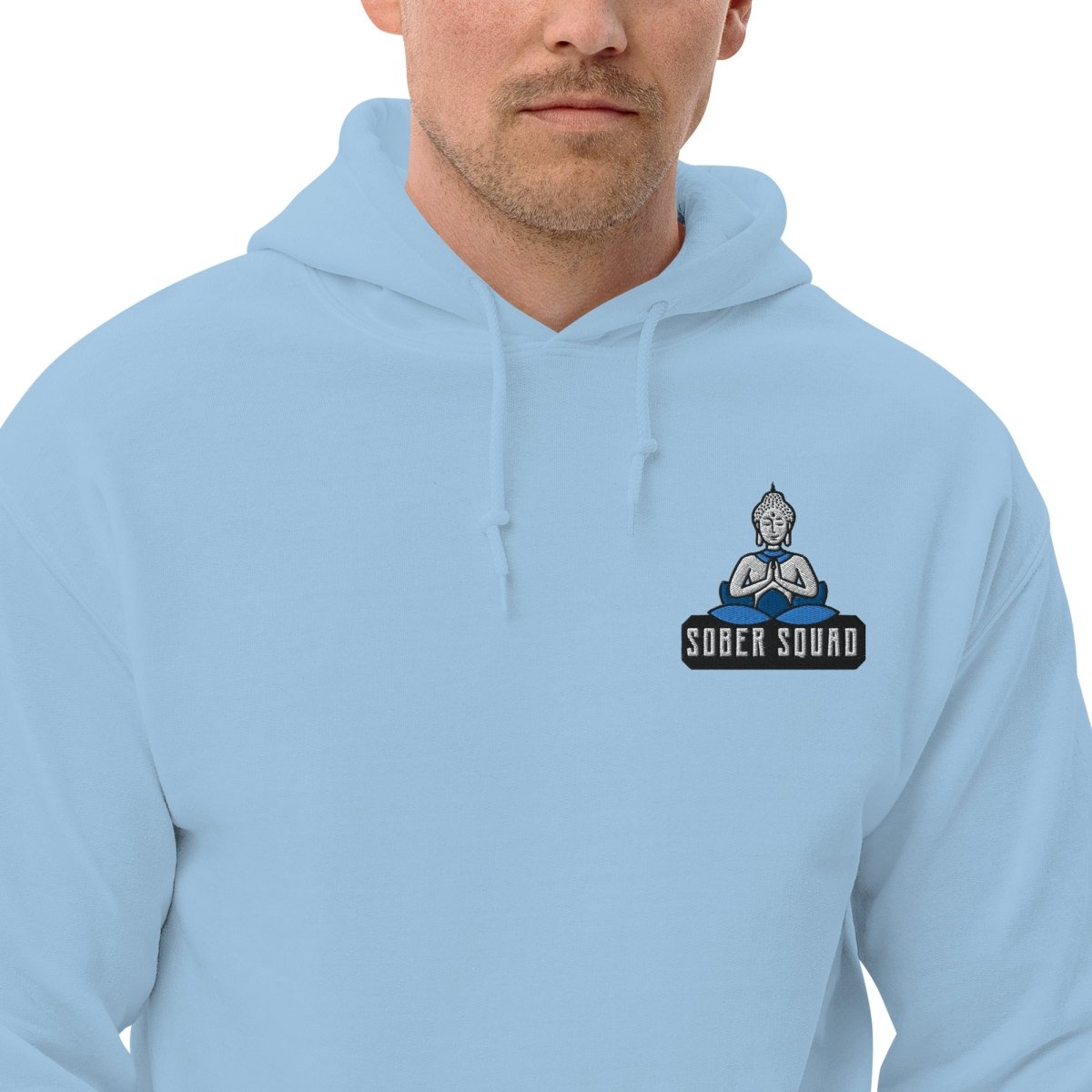 Sober Squad Embroidered Unisex Hoodie - Comfortable Pullover Sweatshirt for Men & Women - Perfect for Casual Wear, Recovery Support & Everyday Outfits