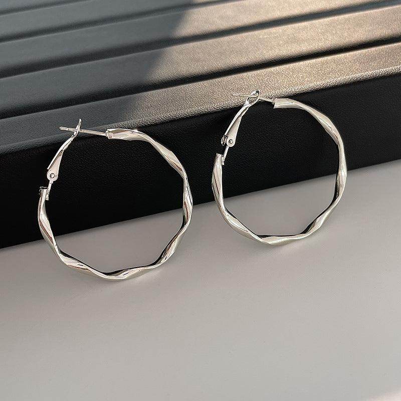 Mobius Hoop Earrings - 925 Sterling Silver Minimalist Infinity Loop Dangle Earrings for Women | Perfect for Everyday Wear, Office, Parties & Gifts