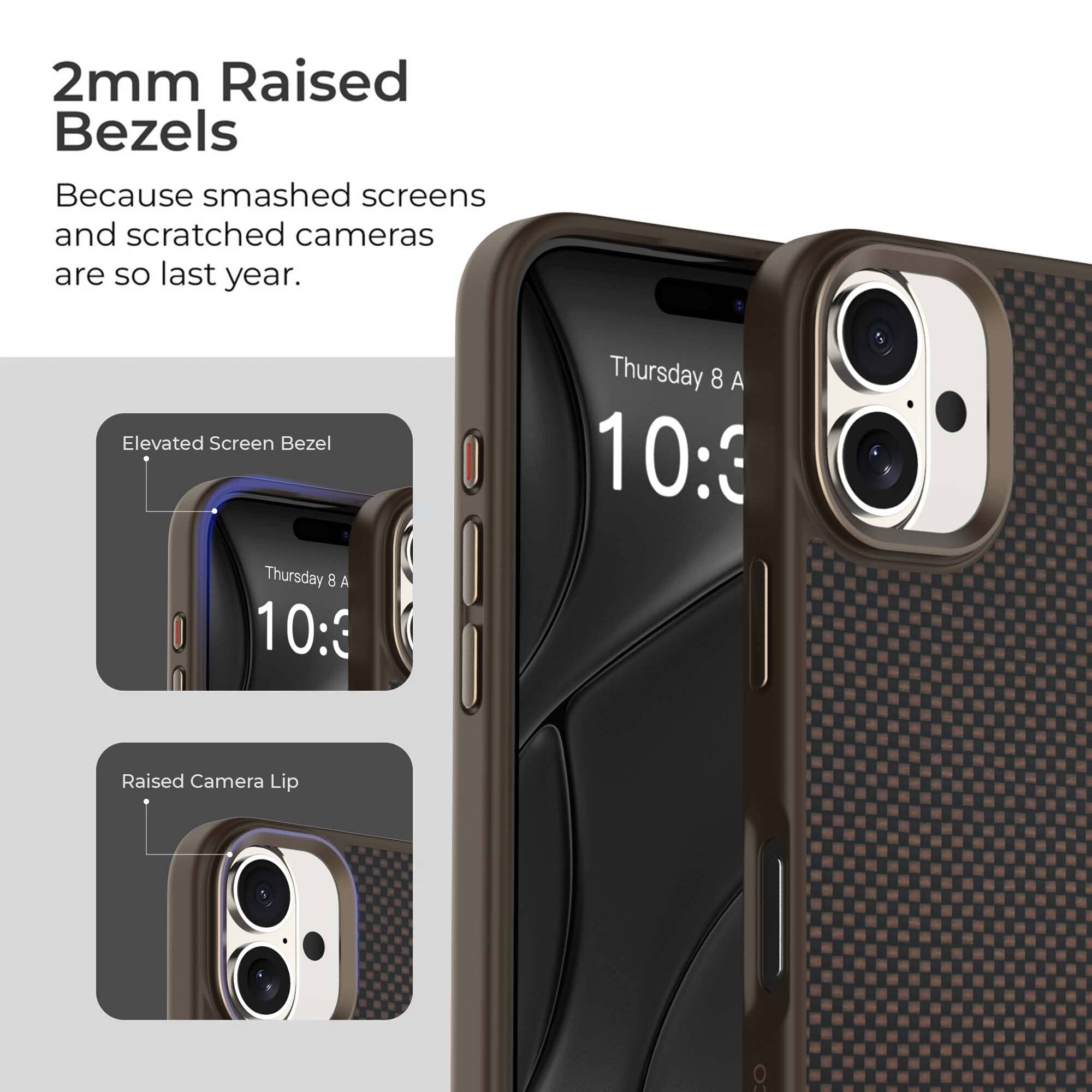 iPhone 16 Pro Case - Premium Aramid Fiber Weave Design | Slim Protective Cover for iPhone 16 Pro | Perfect for Everyday Use, Travel & Business