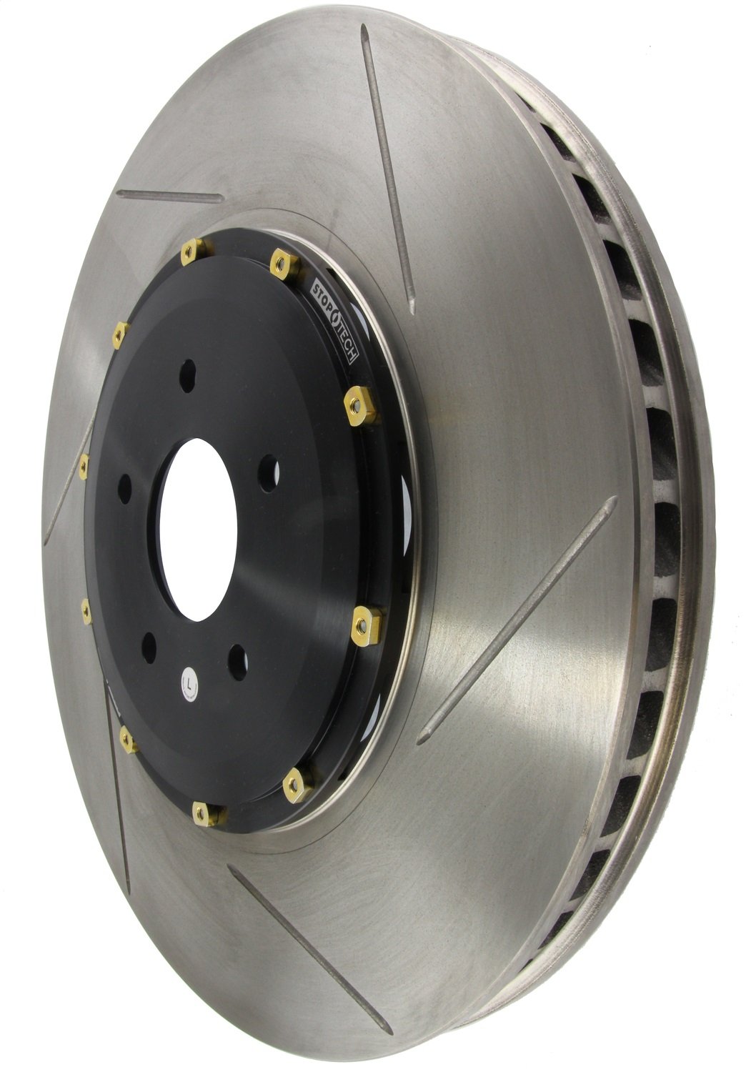 StopTech 129.39038.35 Aero Rotor & Hat Kit - Left Side Drilled Zinc Coated (2-Piece) - High Performance Brake Upgrade for Sports Cars & Track Use