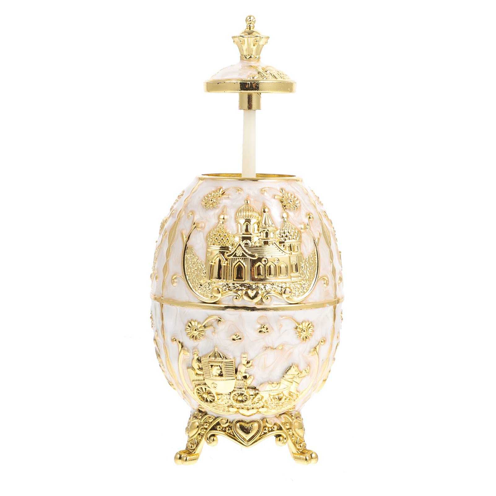 Beaupretty Portable Retractable Toothpick Holder - Automatic Pop-Up Toothpick Dispenser Case with Nordic Retro Design - Golden Home Decor for Living Room, Kitchen & Dining Table Accessories