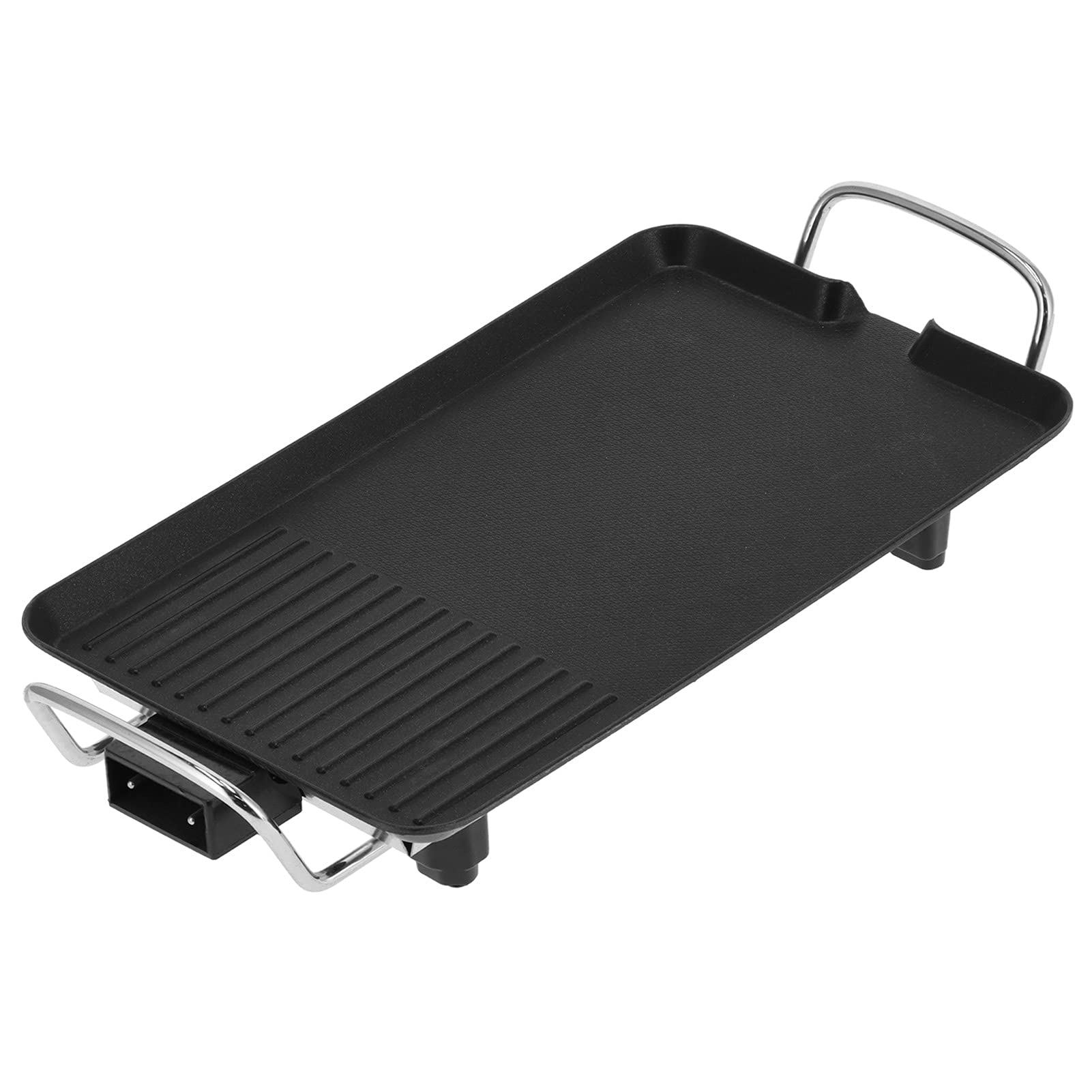 Shanrya Electric Grill - Fast Heating Smokeless Indoor Grill, Stainless Steel Kitchen Appliance for Home, BBQ, Picnic & Outdoor Cooking | Perfect for Family Gatherings, Camping & Small Kitchen Spaces