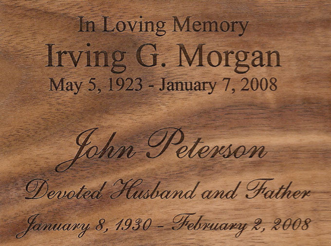 Handcrafted Wooden Urn with Trout Fishing Scene - Memorial Keepsake for Ashes - Perfect for Outdoor Enthusiasts & Nature Lovers