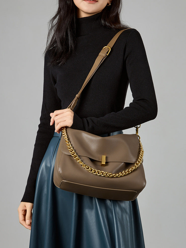 Stylish Crossbody Chain Shoulder Bag for Women - Fashionable & Lightweight Purse for Daily Use, Work, and Evening Events
