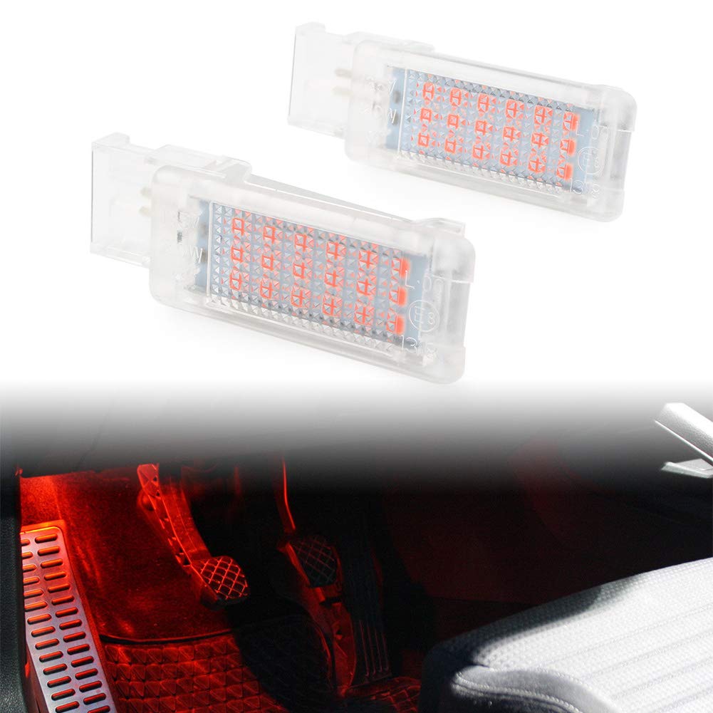 CNFANG4 LED Footwell Lights - Compatible with VW Golf 6 (2009-2013), Jetta (2006-2008), Skoda Superb/Fabia/Octavia - Interior Car Lighting Upgrade for Enhanced Ambience & Night Visibility
