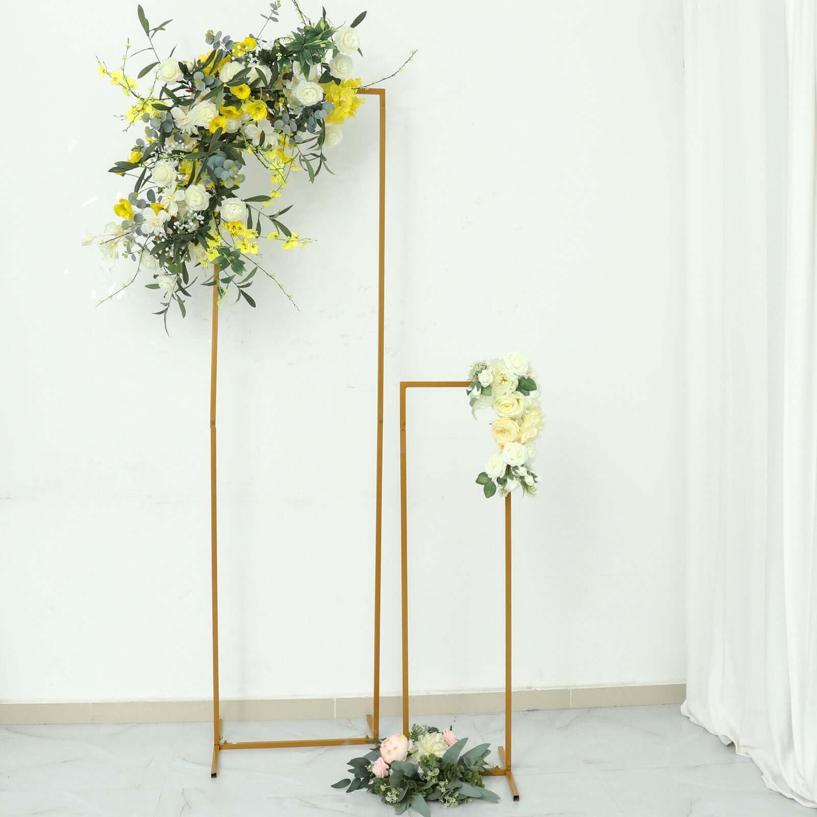 6.5ft Gold Wedding Flower Stand - Floor Vase Column for Wedding & Events