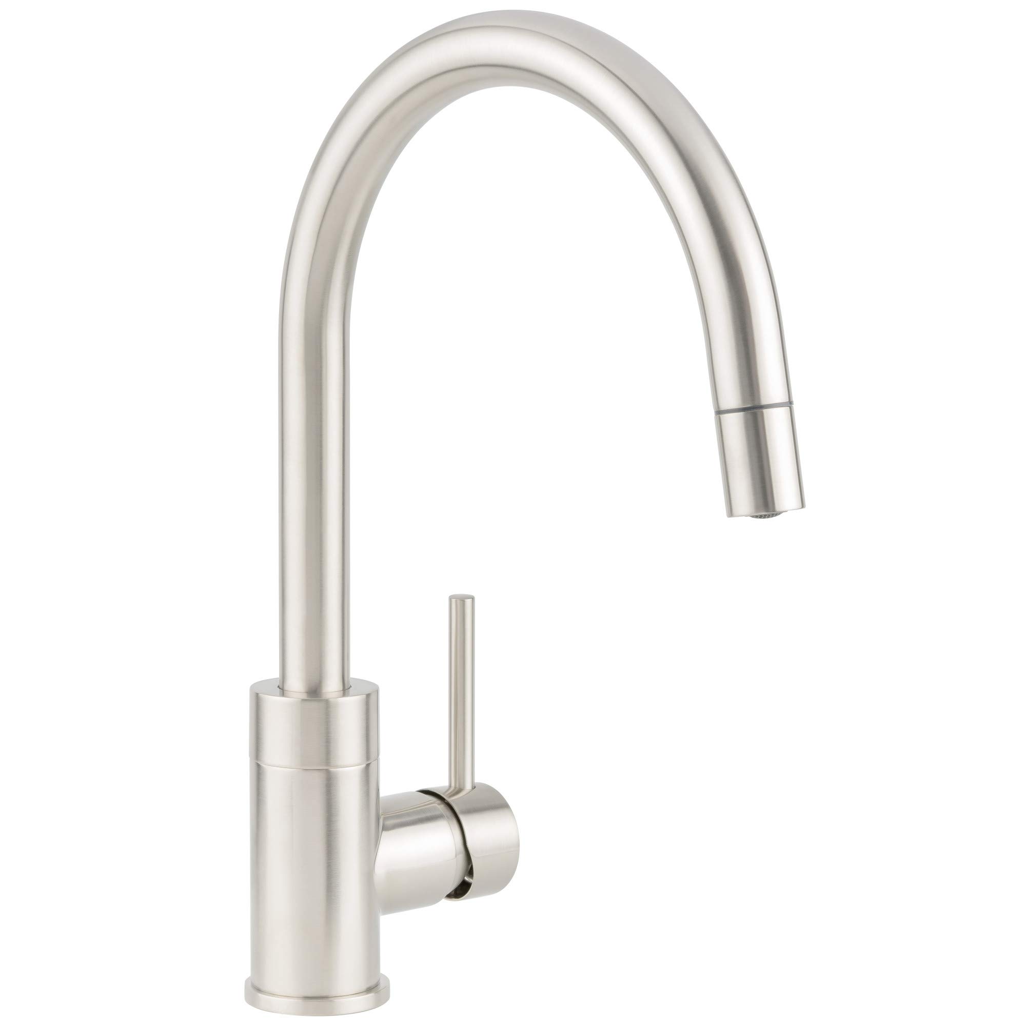 Miseno MNO003DSSP Commercial Grade Bar Faucet - PVD Stainless Steel Finish, High Arc Spout for Restaurants, Bars & Home Wet Bars - Durable & Corrosion Resistant