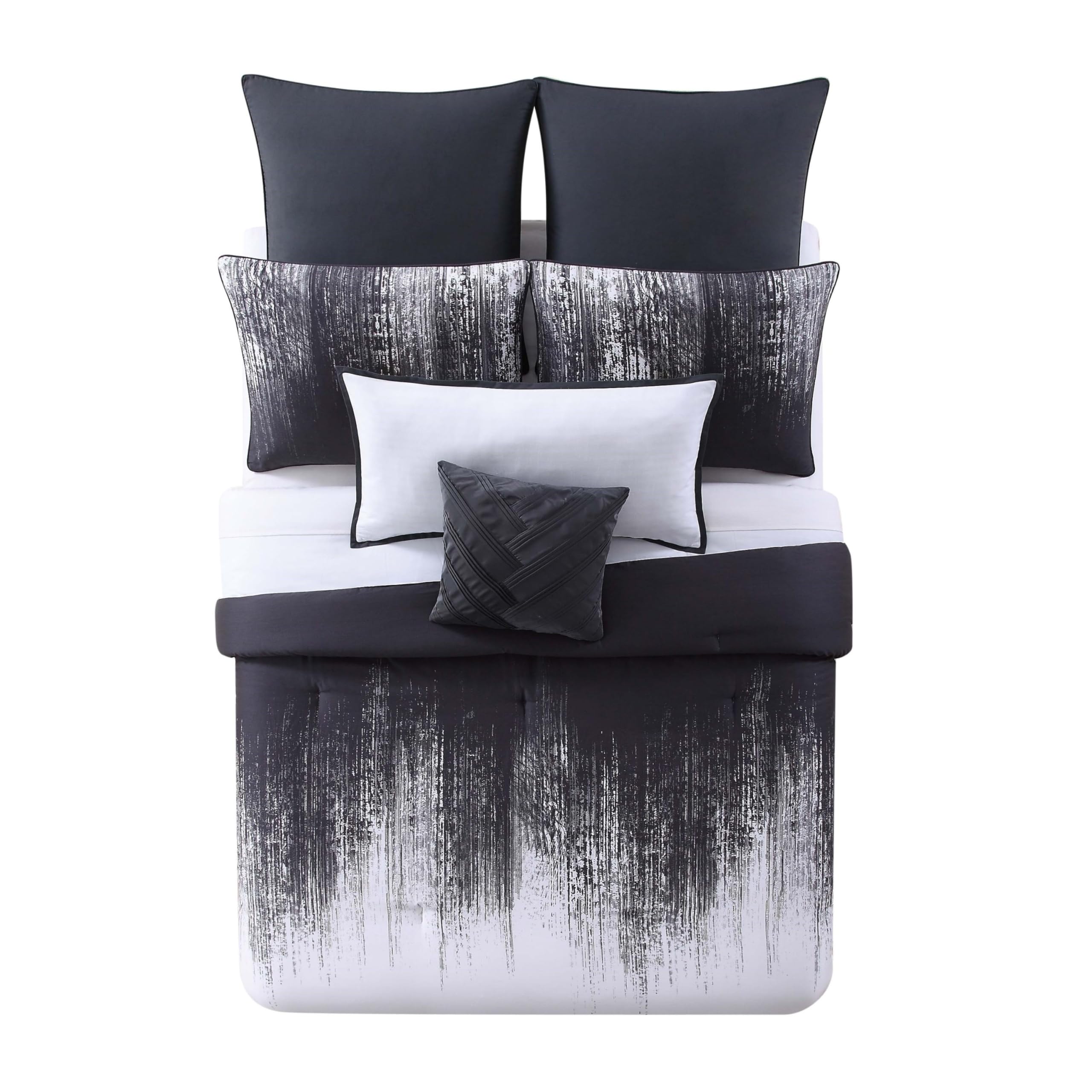 Vince Camuto Lyon Grey King Comforter Set - Ultra Soft Bedding Collection for Luxurious Sleep | Perfect for Master Bedrooms & Guest Rooms