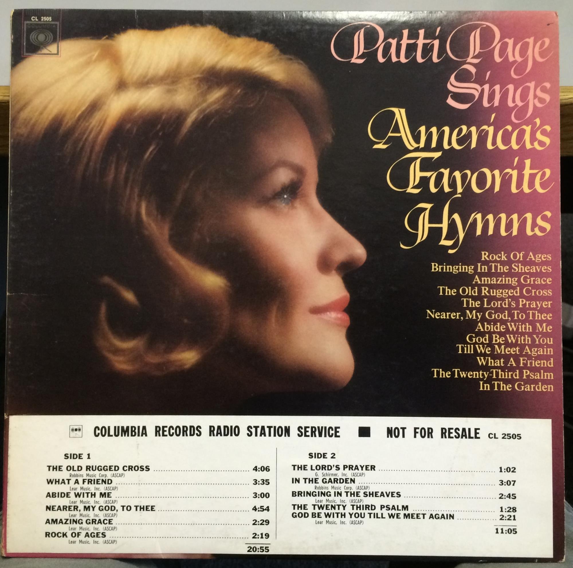 Patti Page Sings America's Favorite Hymns - Vintage Vinyl Record LP for Collectors & Music Lovers - Perfect for Home Decor, Gift Giving & Retro Music Listening