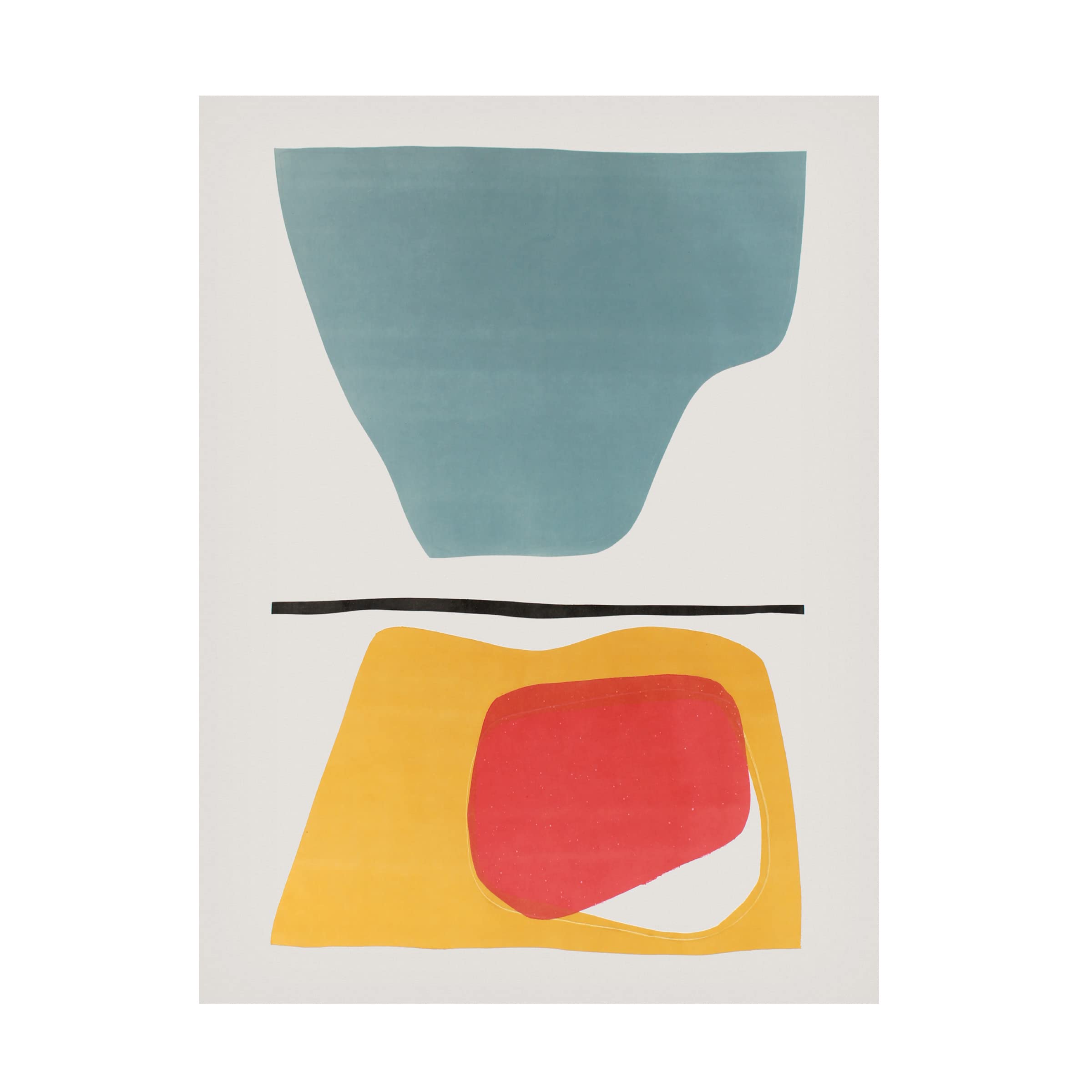 Rob Delamater 'Hoodoo IV' Canvas Wall Art Print - 35x47 Inches - Modern Abstract Landscape Painting for Living Room & Office Decor