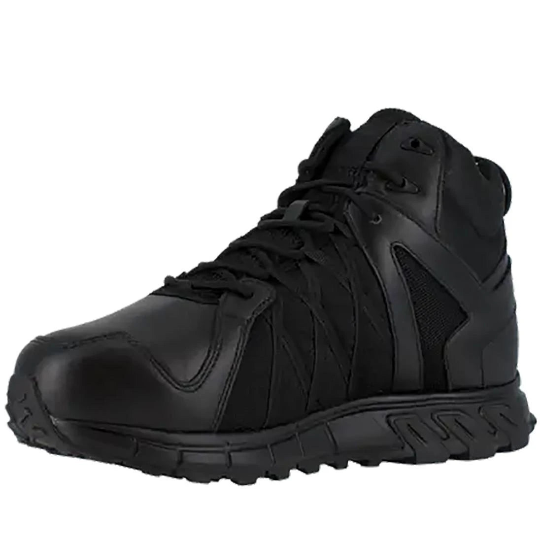 Trailgrip Alloy Toe Metguard Athletic Work Boots for Men - Black Safety Shoes for Construction, Hiking & Outdoor Work - Lightweight & Comfortable Steel Toe Work Boots