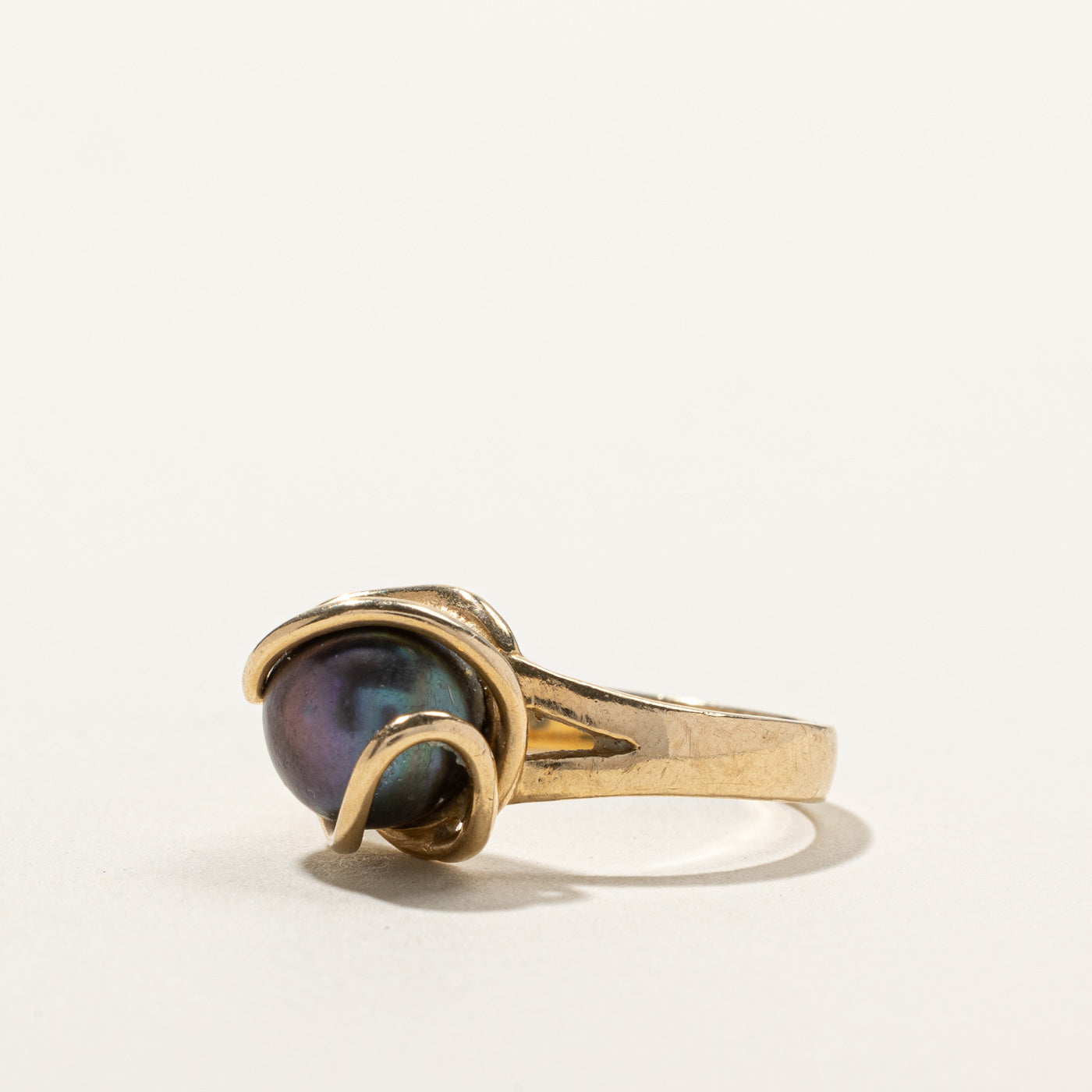 Elegant Black Pearl Ring for Women - Size 6.5 - Perfect for Weddings, Anniversaries & Special Occasions