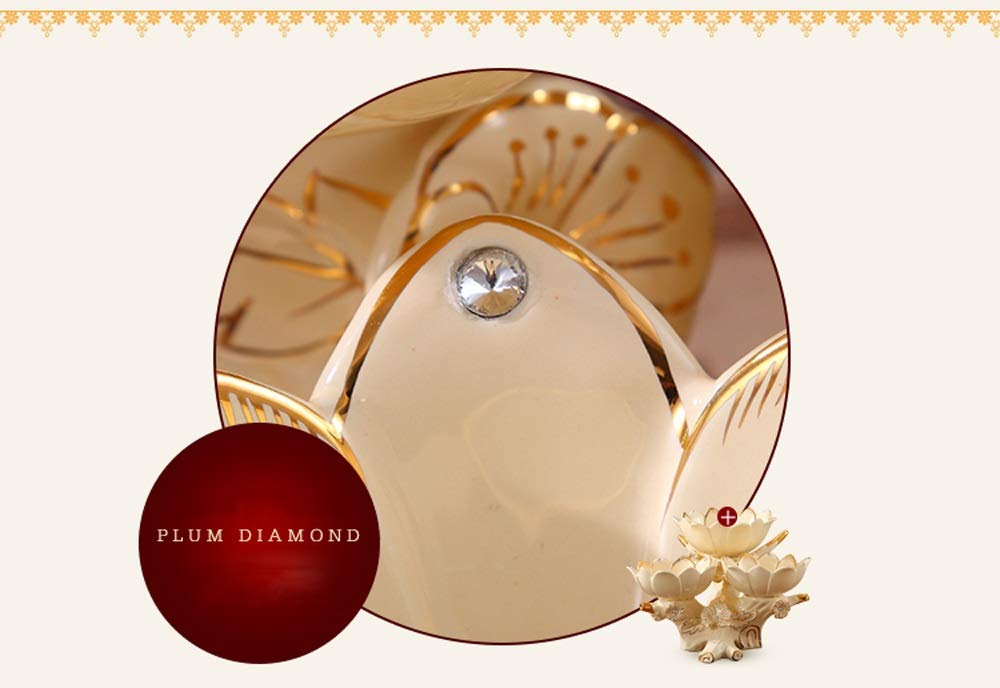 Lotus Three-Grain Dried Fruit Plate - European Style Ceramic Double Fruit Bowl, Modern Multi-Layer Snack Tray for Living Room, Kitchen & Dining Room - Perfect for Serving Nuts, Candy, Fruits & Appetizers