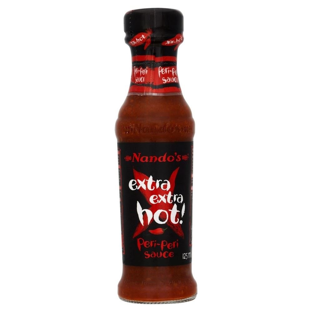 Nandos Extra Extra Hot Peri Peri Sauce (125 ml) - Pack of 2 | Authentic Portuguese Chili Sauce | Perfect for Grilling, Marinades & Spicy Food Lovers