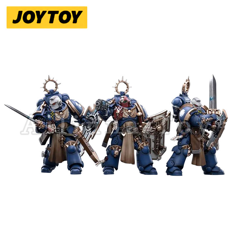 JOYTOY 1/18 Scale Warhammer 40K Space Marines Ultramarines Bladeguard Veterans Action Figure Set (3PCS) - Perfect for Collectors, Tabletop Gaming & Warhammer 40K Displays