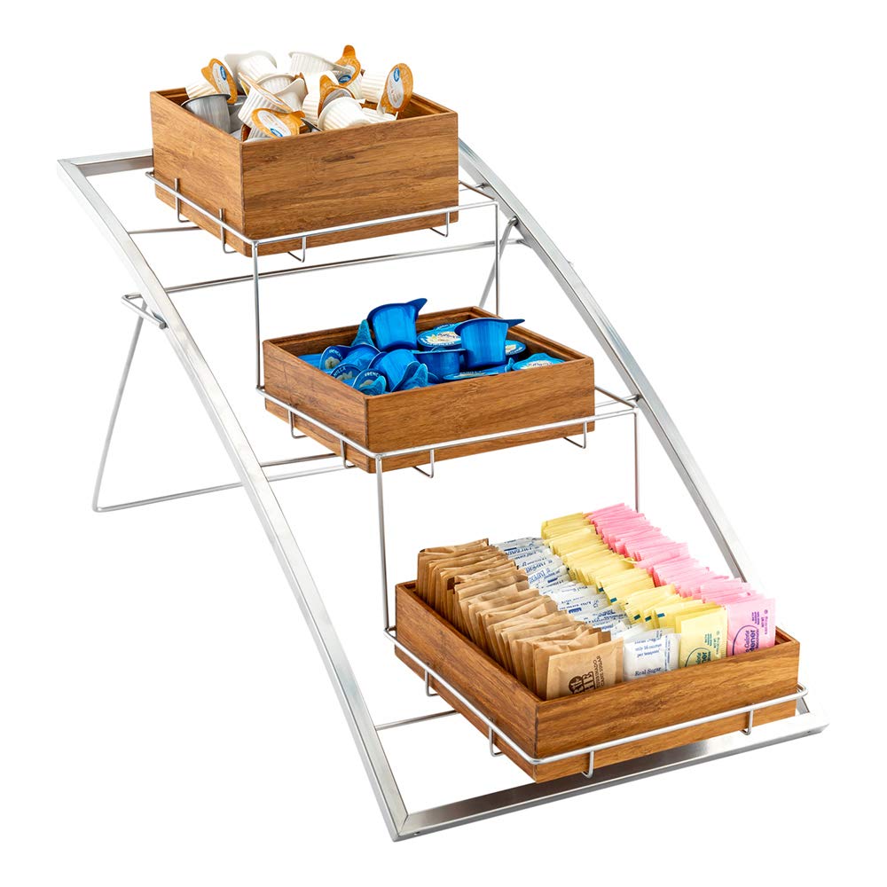Restaurantware 3-Tier Wire Market Basket Stand - 21