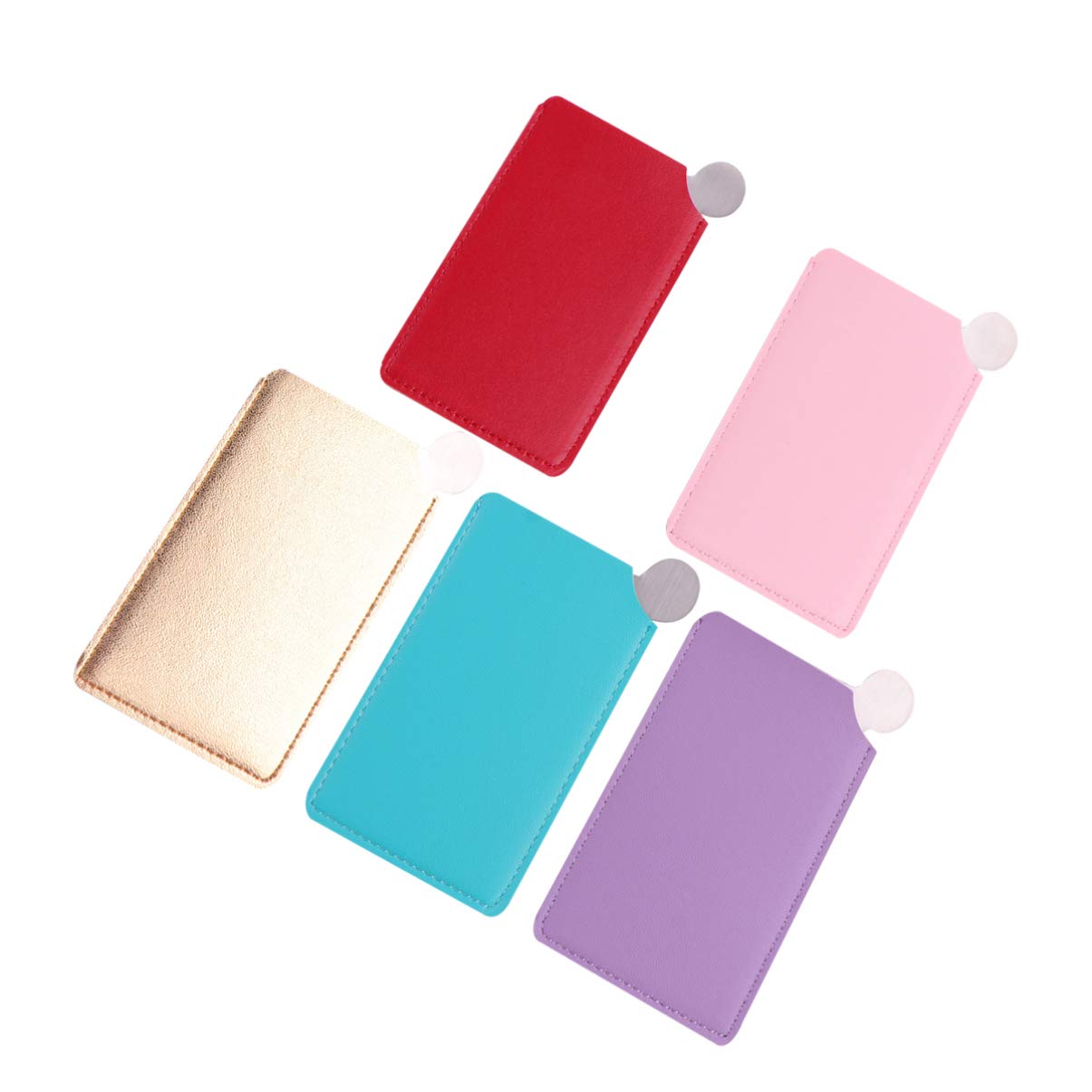Beaupretty 5-Piece Compact Mirror Set - Portable Pocket Makeup Mirror for Women & Girls - Travel, Purse & Daily Use - Perfect for Touch-Ups On-The-Go & Home Vanity