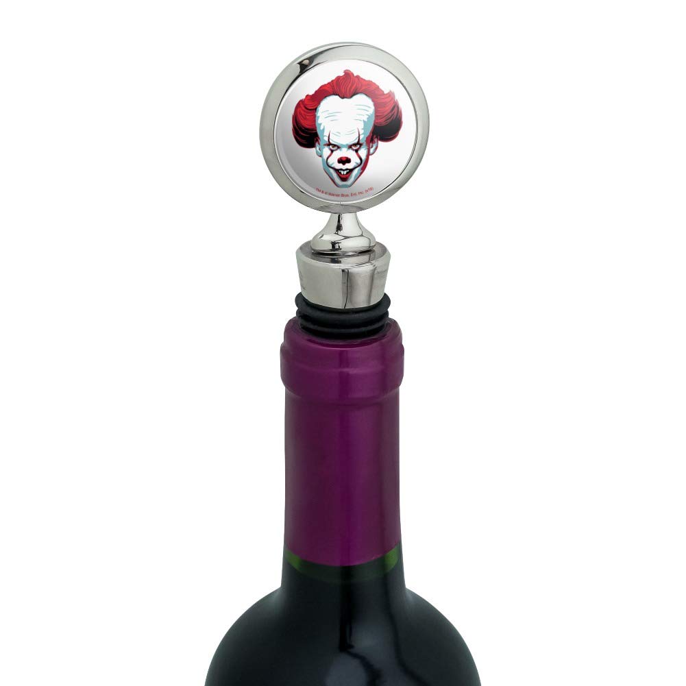 Pennywise IT Horror Movie Wine Bottle Stopper - Funny Home Bar Accessory for Halloween Parties & Gifts