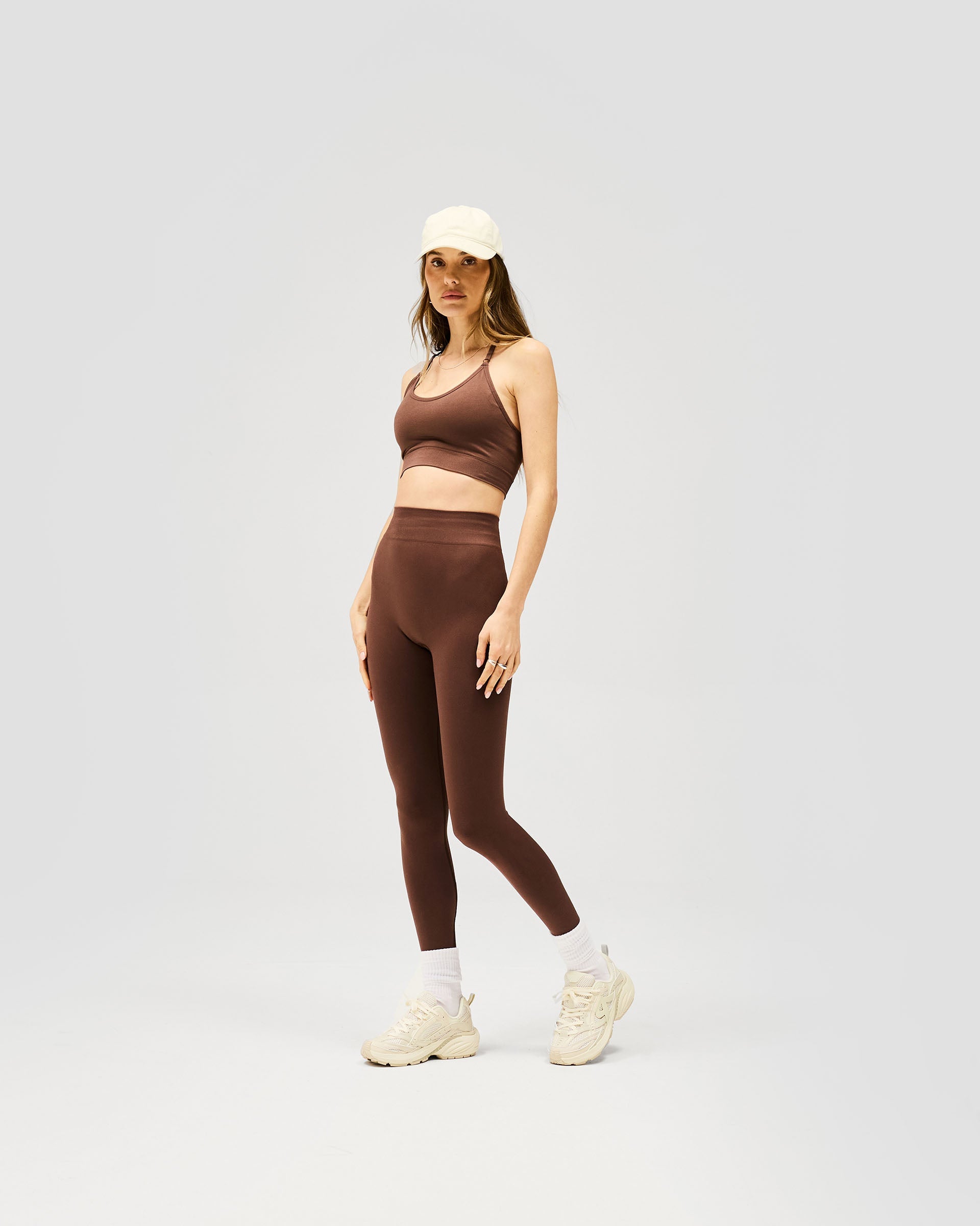 Owners Club Contour Seamless Leggings - High Waisted Yoga Pants for Women, Mocha Brown | Perfect for Workouts, Yoga, Running & Lounge Wear