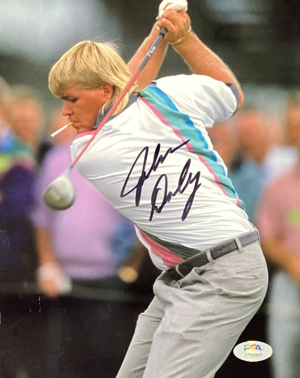 John Daly Autographed 8x10 PGA Golf Photo with Cigar - PSA/DNA Certified Collectible for Golf Fans & Memorabilia Displays