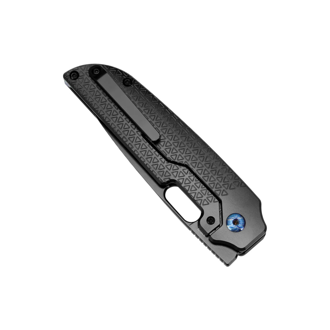 Kizer Ki3637A2 Varatas Frame Lock Front Flipper Knife - Black Titanium Handles with Black Blade | EDC, Outdoor Survival, Camping & Tactical Use