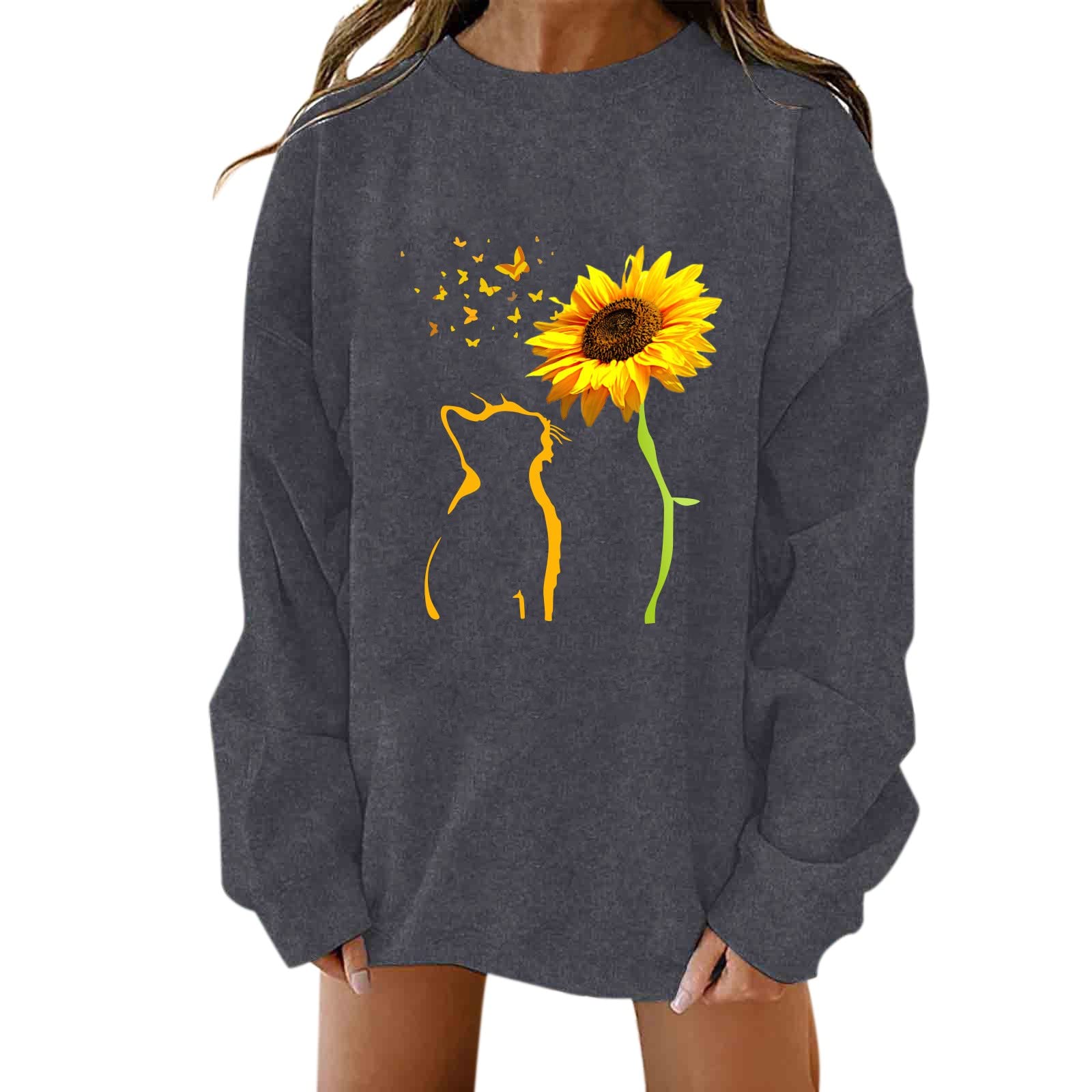 Women's Casual Hoodless Full Zip Sweatshirt - Loose Fit Crewneck Long Sleeve Pullover Jacket for Everyday Wear, Gym & Outdoor Activities