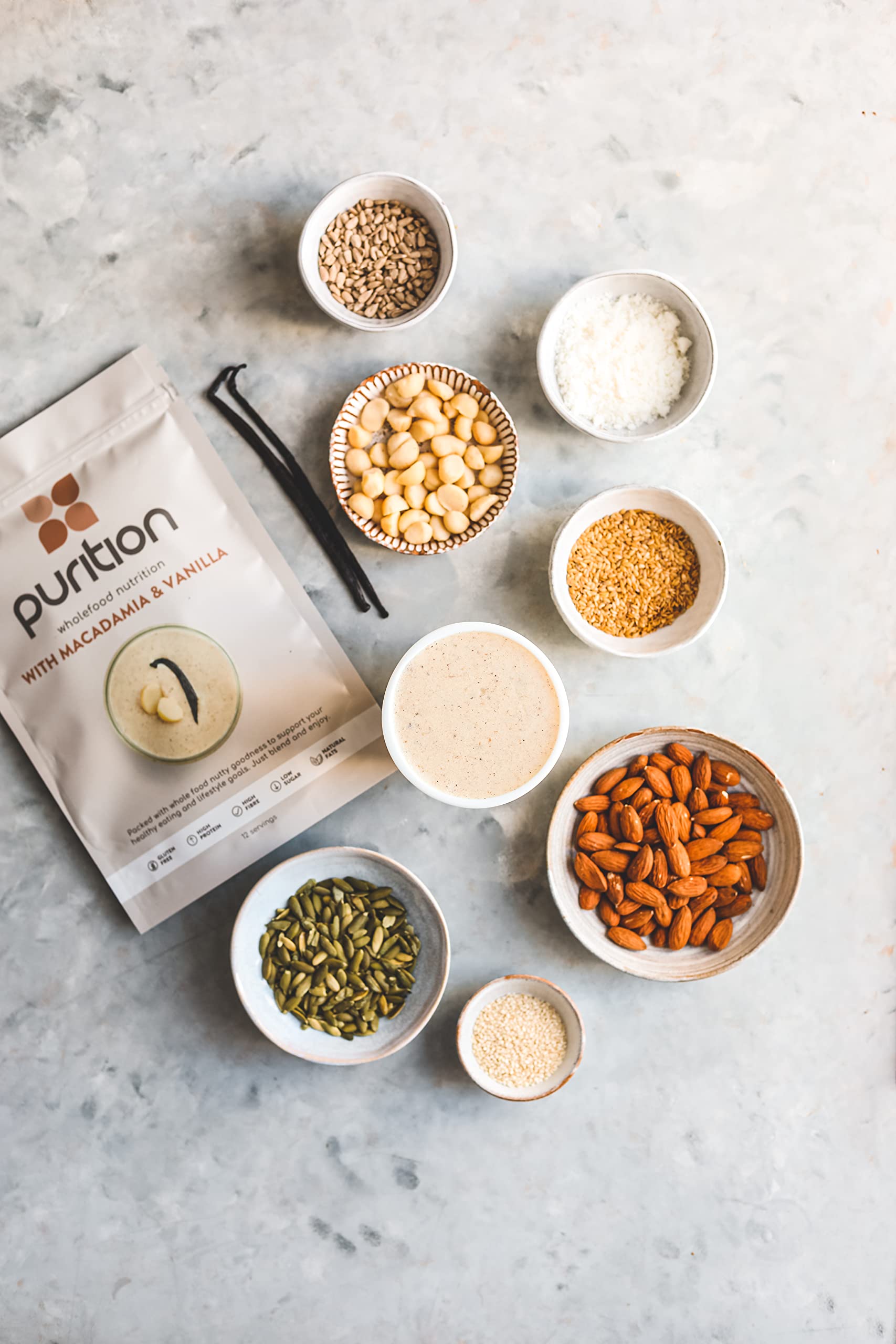 Low Carb Macadamia Vanilla Protein Powder - Keto Friendly, Gluten Free, All Natural Ingredients - 12 Servings per Bag - Perfect for Meal Replacement Shakes, Post-Workout Recovery & Ketogenic Diet Lifestyle