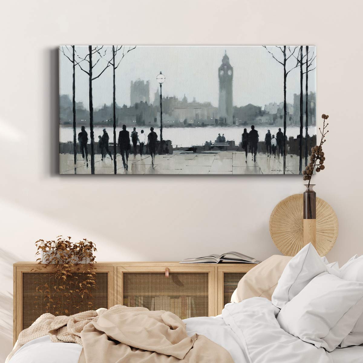 Abstract Wall Art Canvas - Animals, Flowers, Coastal & Geometric Designs with Motivational Quotes - Ready to Hang 12x24 - Perfect for Living Room, Bedroom & Office Décor