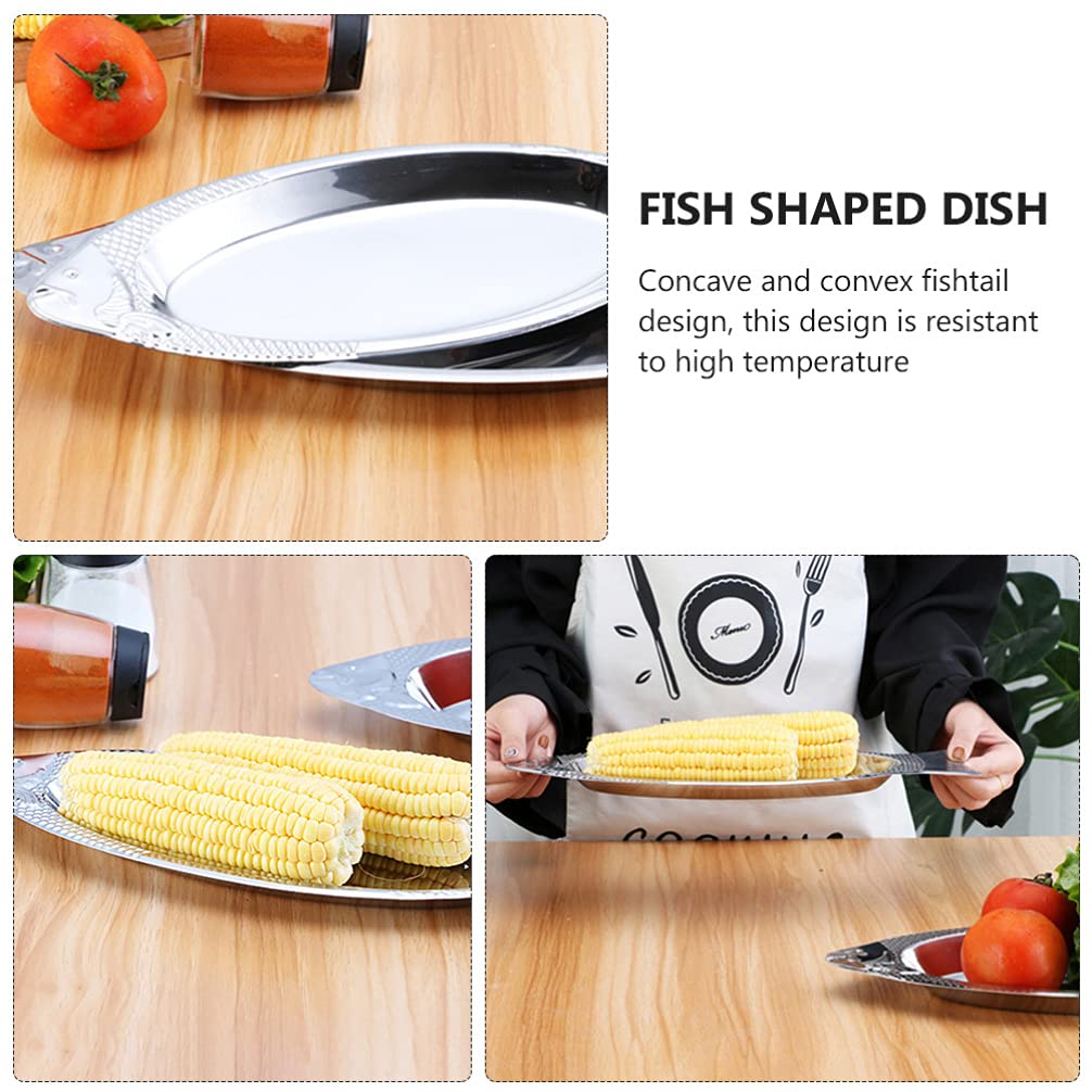 Stainless Steel Fish Plate - Kitchen & Party Serving Tray for Steamed Fish