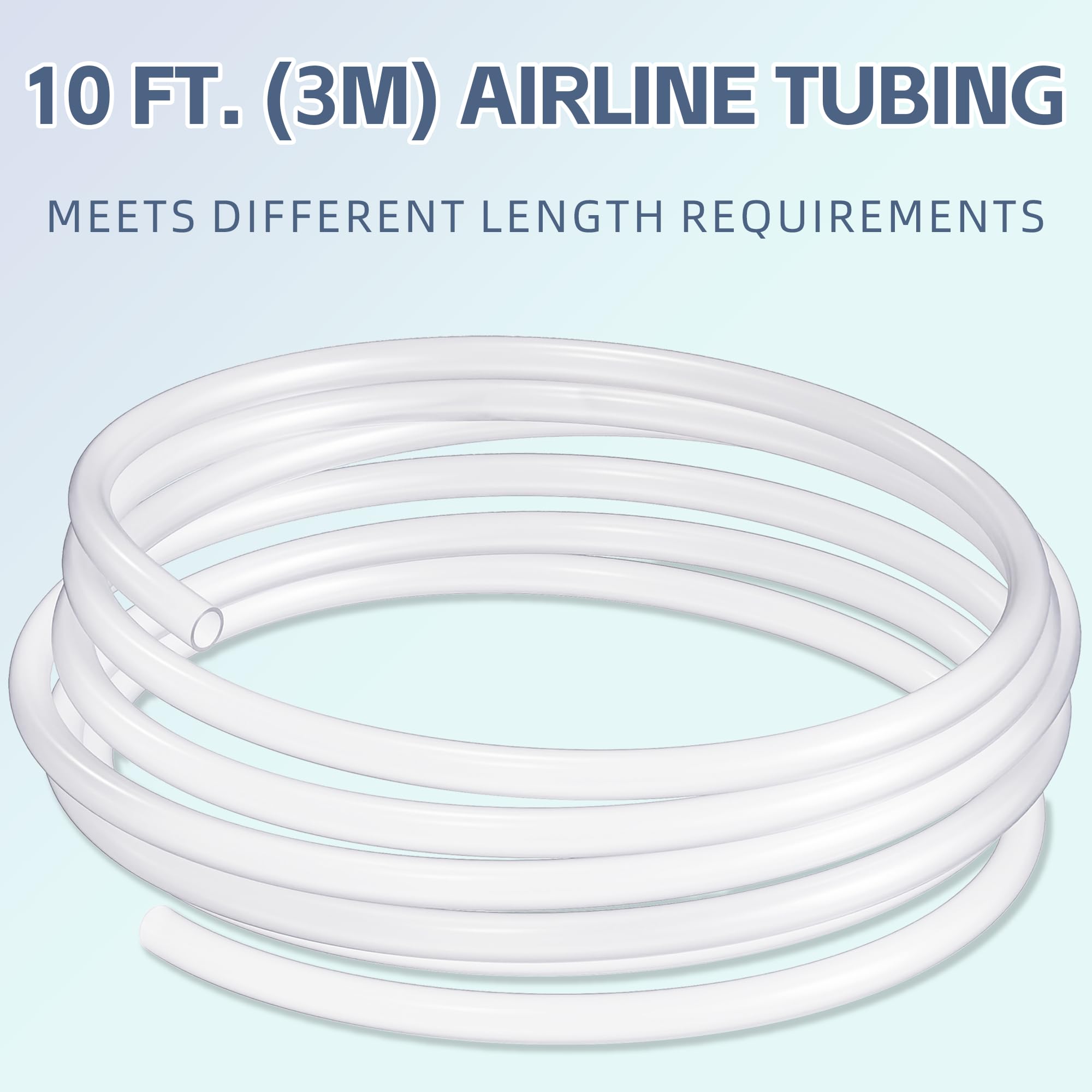 10 Feet Clear Silicone Aquarium Airline Tubing - 3/16