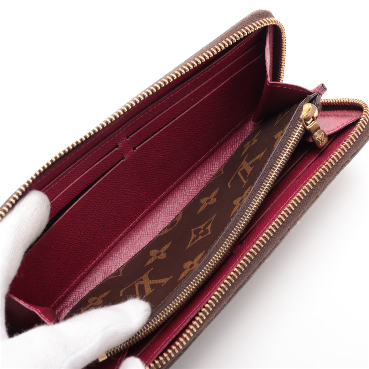 Authentic Louis Vuitton Monogram Clemence Long Wallet in Fuchsia Pink - Luxury Women's Bifold Wallet for Everyday Use & Special Occasions