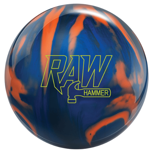 Hammer Raw Hammer Blue Black Orange Hybrid Bowling Ball for Professional & Recreational Bowlers - Perfect for League Play & Tournaments